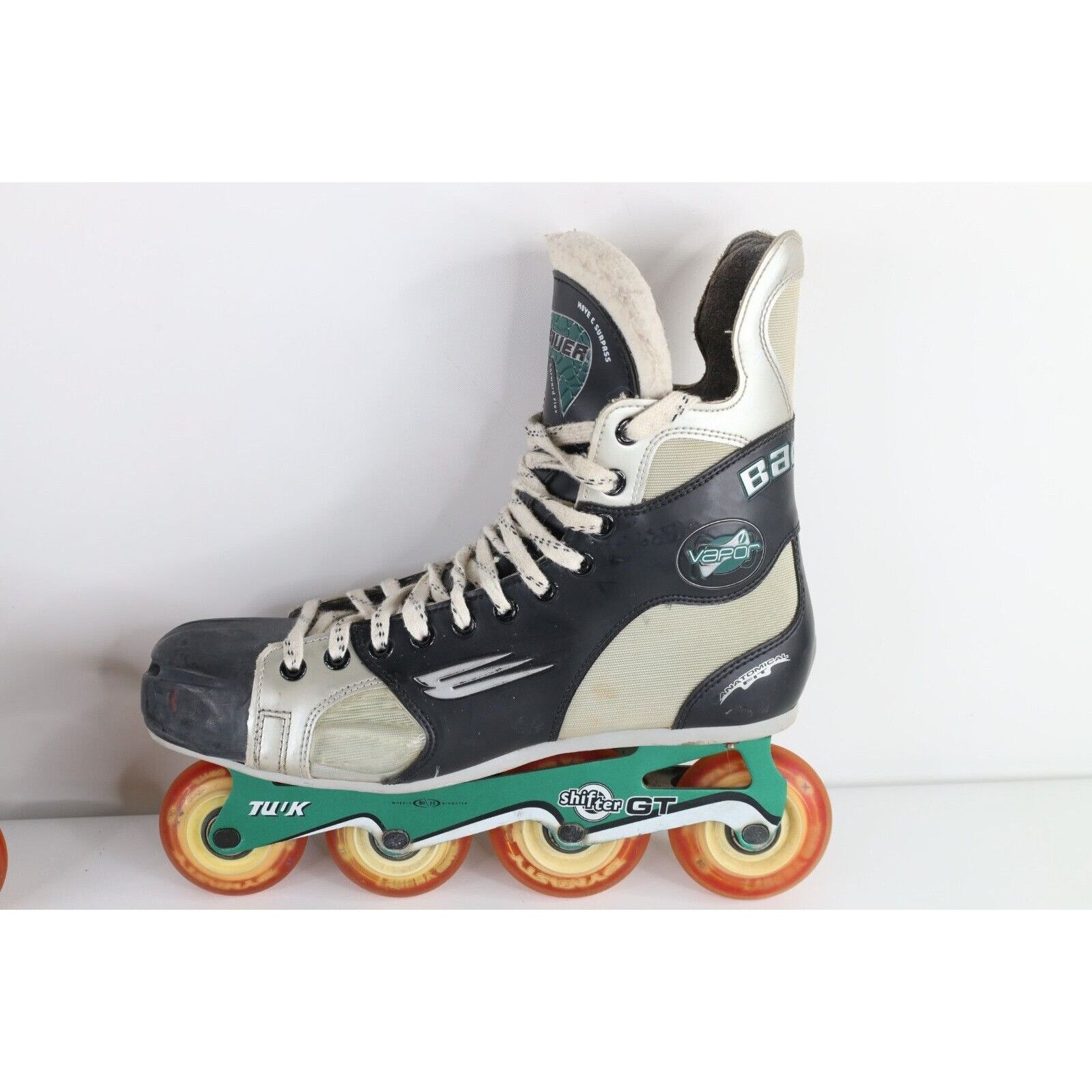 Vintage Bauer Hockey Distressed Vapor Shifter GT Inline Skates Size US 11 / EU 44 - 5 Thumbnail