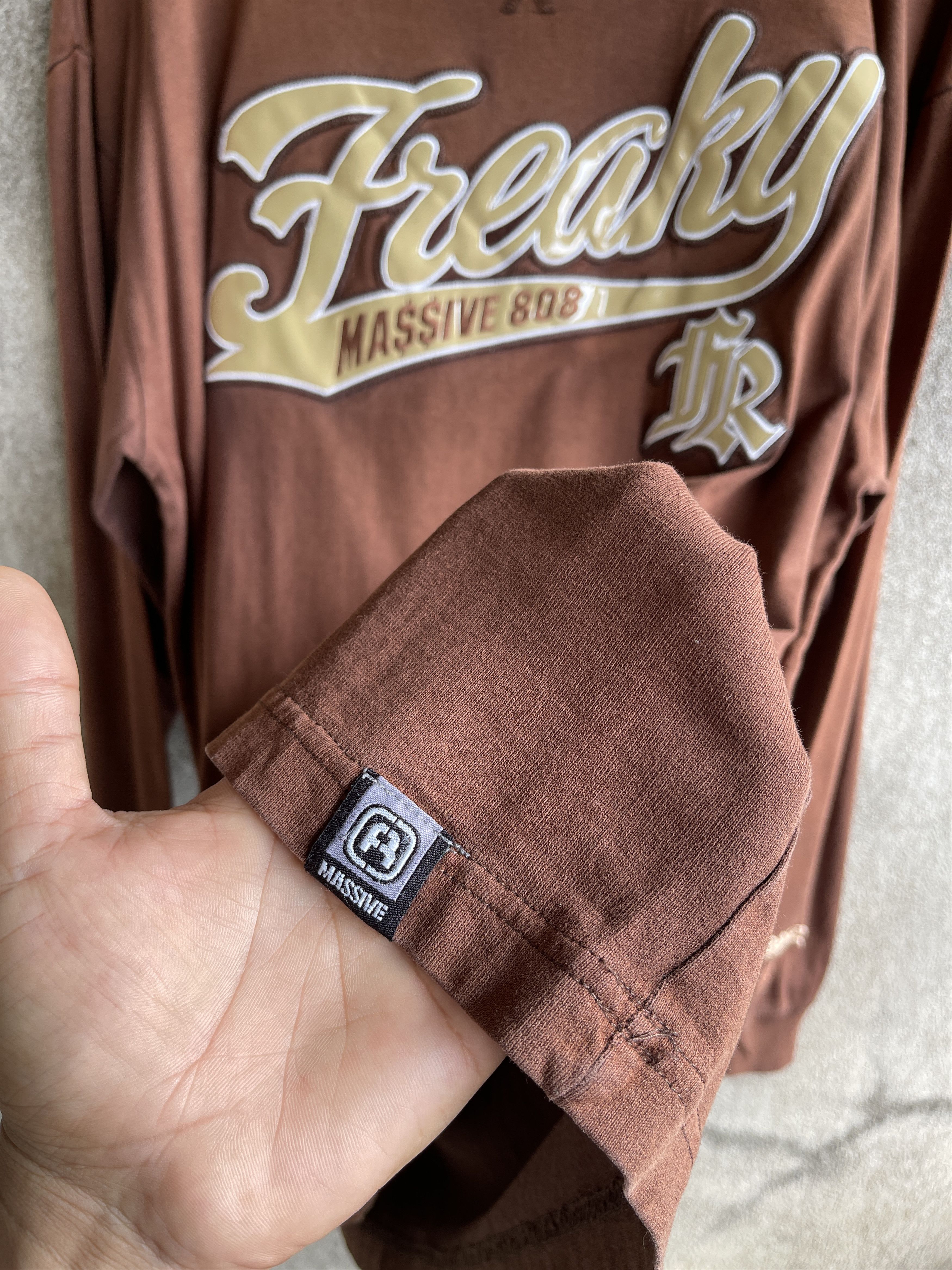 Massive Vintage’y2k🔥Freaky Massive🔥Embroidered Logo SpellOut L/S Tee Size US XL / EU 56 / 4 - 7 Thumbnail