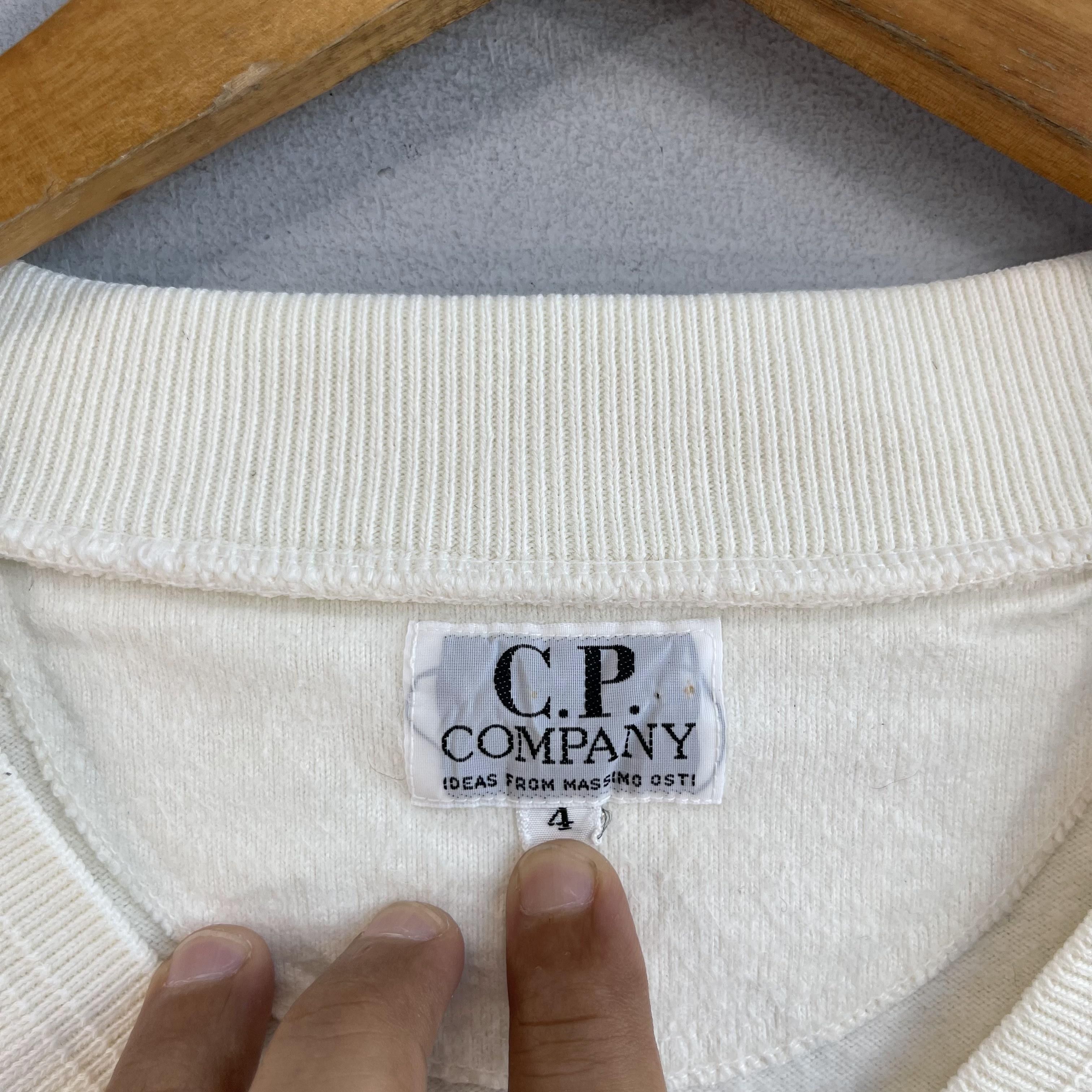 C.P. Company × Massimo Osti × Vintage Vintage 90s CP COMPANY Big Logo Vneck Sweater Size US M / EU 48-50 / 2 - 4 Thumbnail