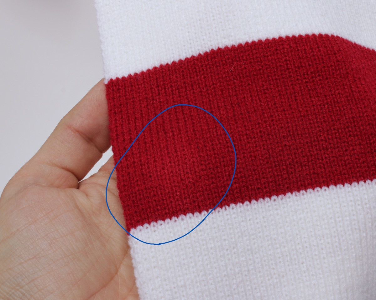 Designer × Jean Paul Gaultier Jean Paul Gaultier I Love Red White Striped Unisex Scarf Size ONE SIZE - 6 Thumbnail