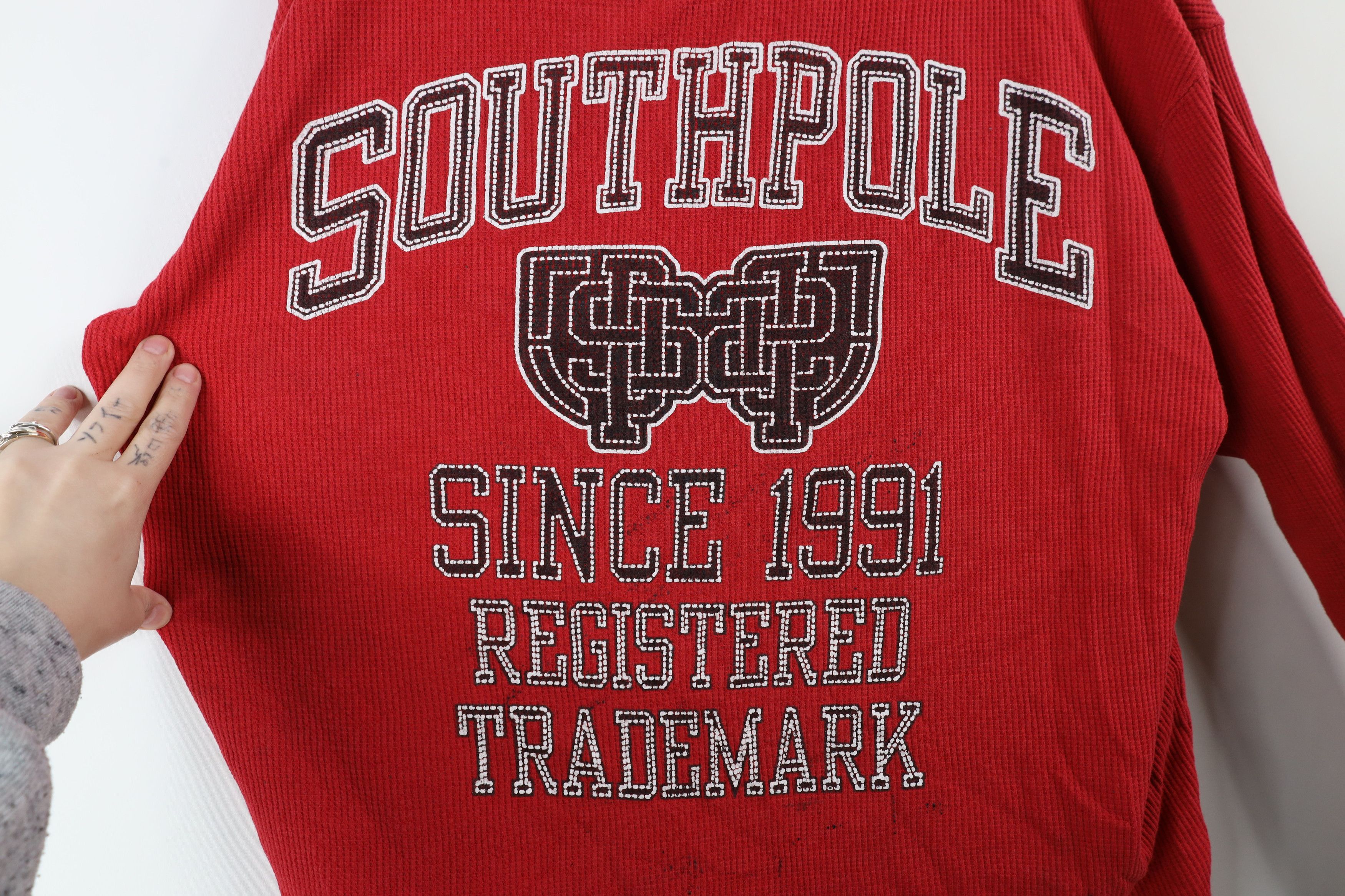 Southpole × Vintage Vintage Southpole Thermal Waffle Knit Long Sleeve T-Shirt Size US L / EU 52-54 / 3 - 4 Thumbnail
