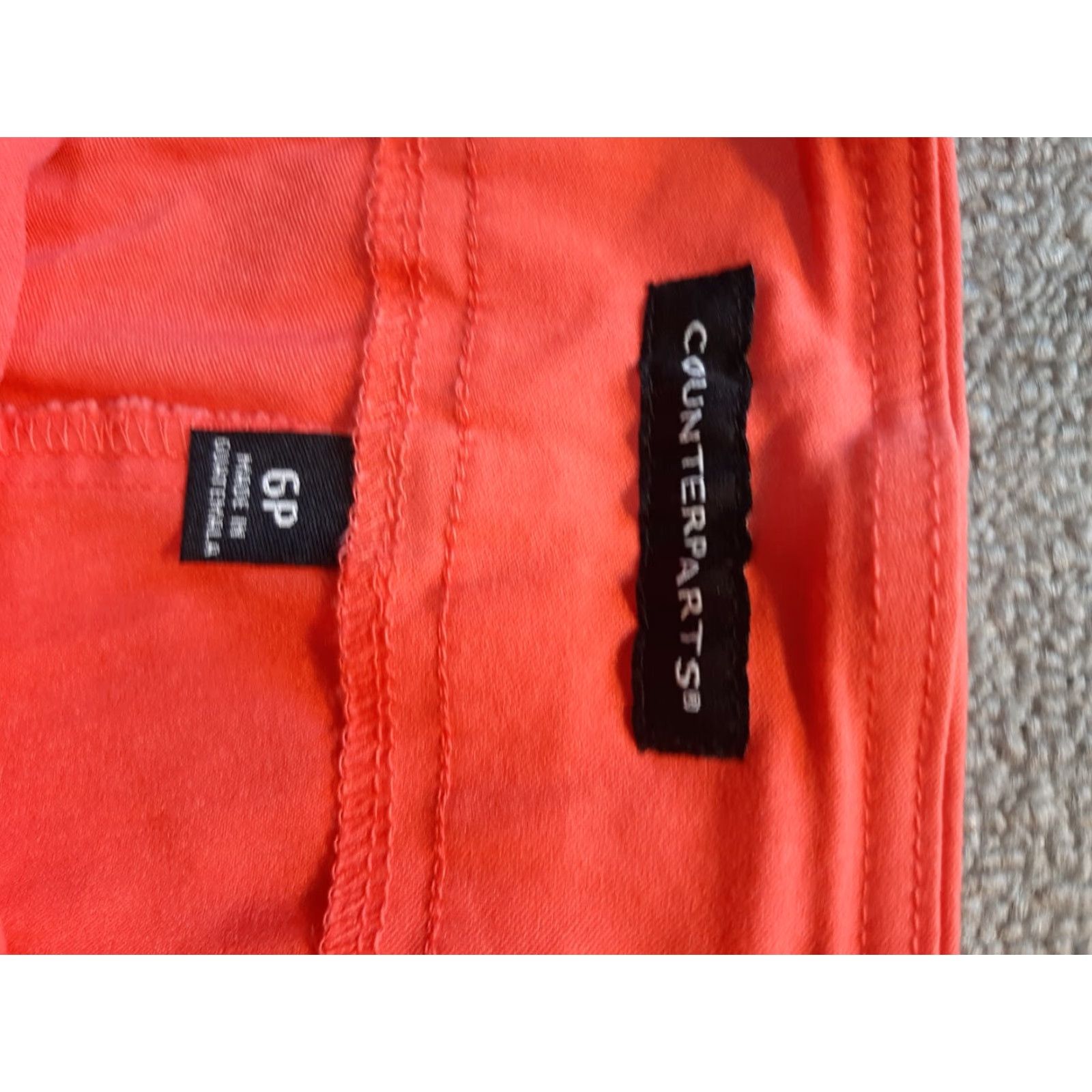 Pinko Counterparts Womens Pants Size 6 P Petite Coral Pink Stretch Chino Solid Pink Women 6P Petite Size 28" / US 6 / IT 42 - 4 Thumbnail
