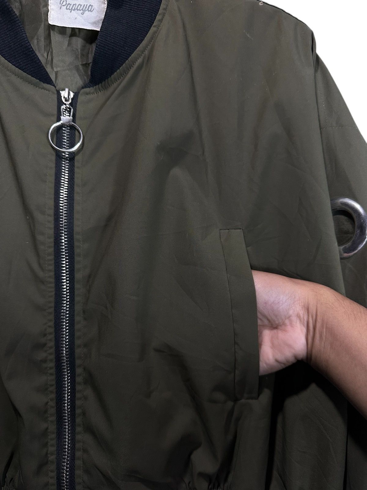 If Six Was Nine PAPAYA CROPPED BOMBER JACKET STUDDED IFSIXWASNINE LGB STYLE Size US XL / EU 56 / 4 - 9 Thumbnail