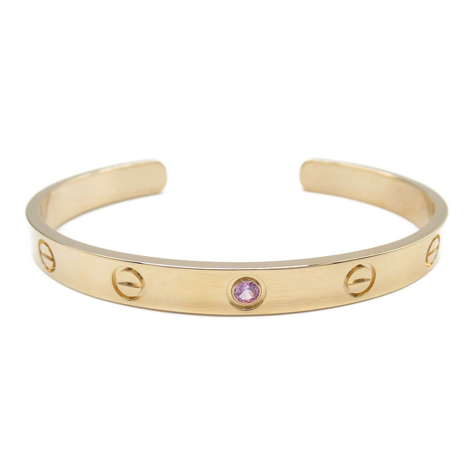Cartier Open Love Bracelet Pink Sapphire K18Pg (Pink Gold)