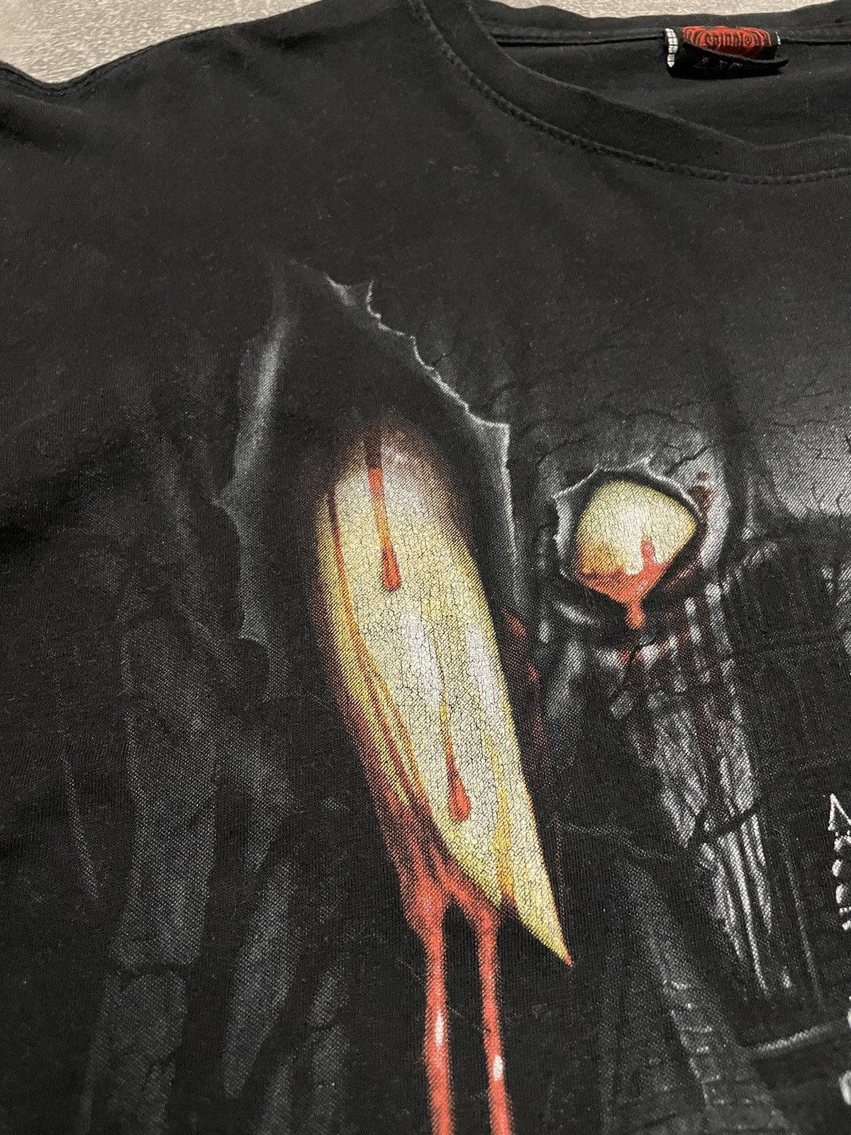 Affliction × Ed Hardy Vintage Black Metal Vampire Cross Full Print Long Sleeve Size US XL / EU 56 / 4 - 7 Thumbnail