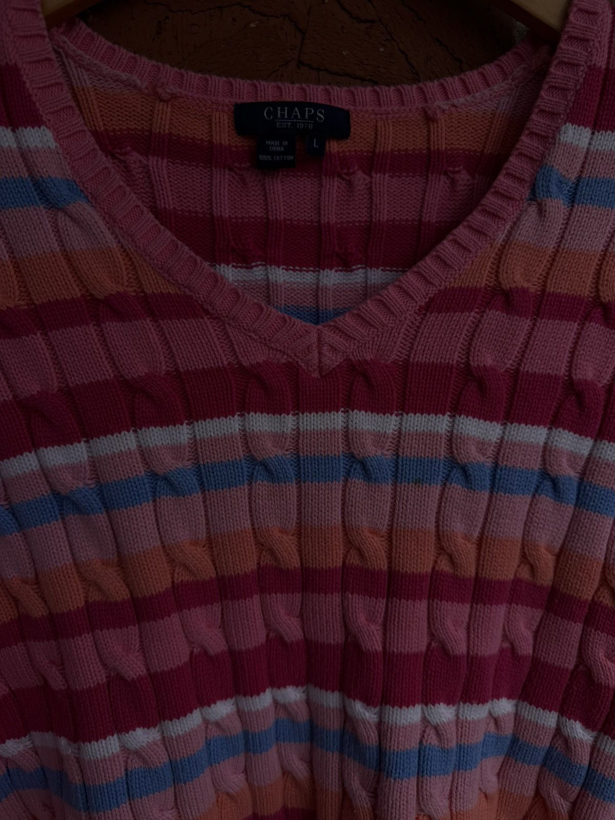 Chaps Chaps pink striped sweater Size L Size L / US 10 / IT 46 - 2 Thumbnail