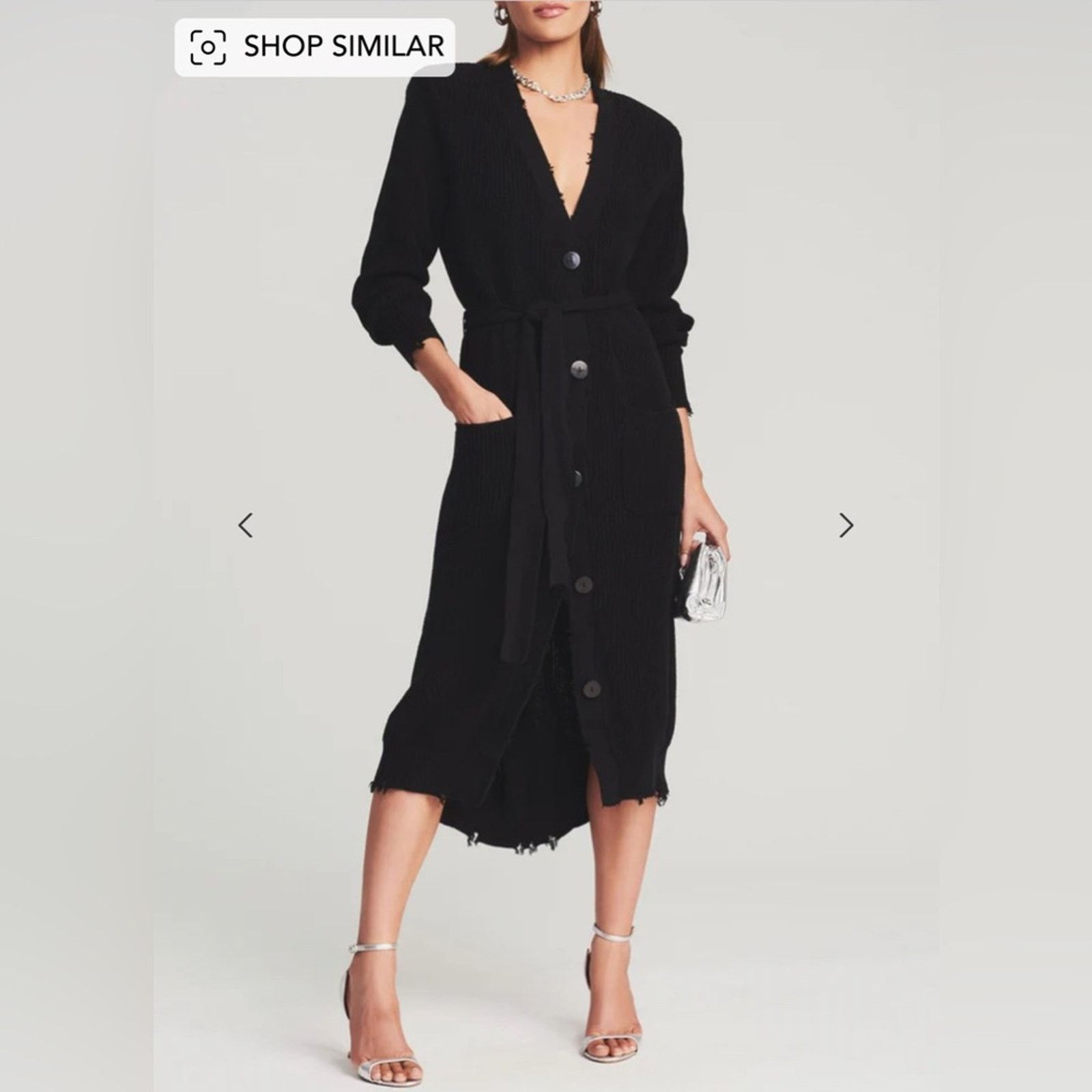 SER.O.YA NWT SER.O.YA Amanda Black Sweater Dress Size M / US 6-8 / IT 42-44 - 1 Thumbnail