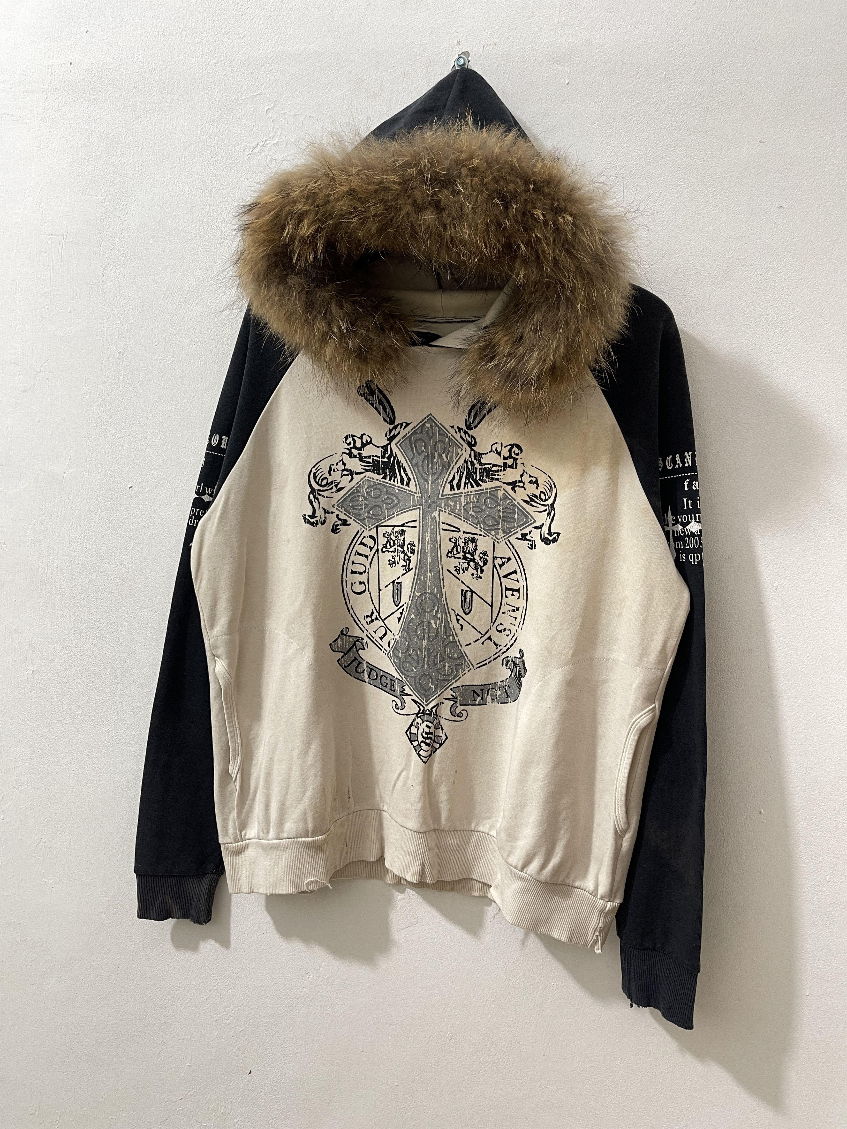 Japanese Brand 2000s Judge NCT Cross Japan Archive Fur Gothic Vkei Hoodie Size US M / EU 48-50 / 2 - 2 Thumbnail