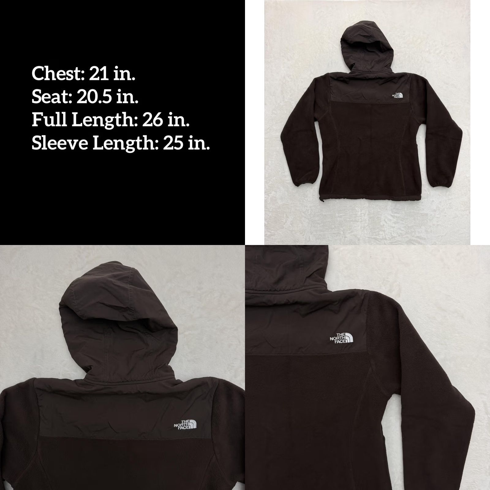 The North Face The North Face Jacket Womens Medium Brown Polartec Fleece Hooded Full Zip Warm Size M / US 6-8 / IT 42-44 - 8 Thumbnail