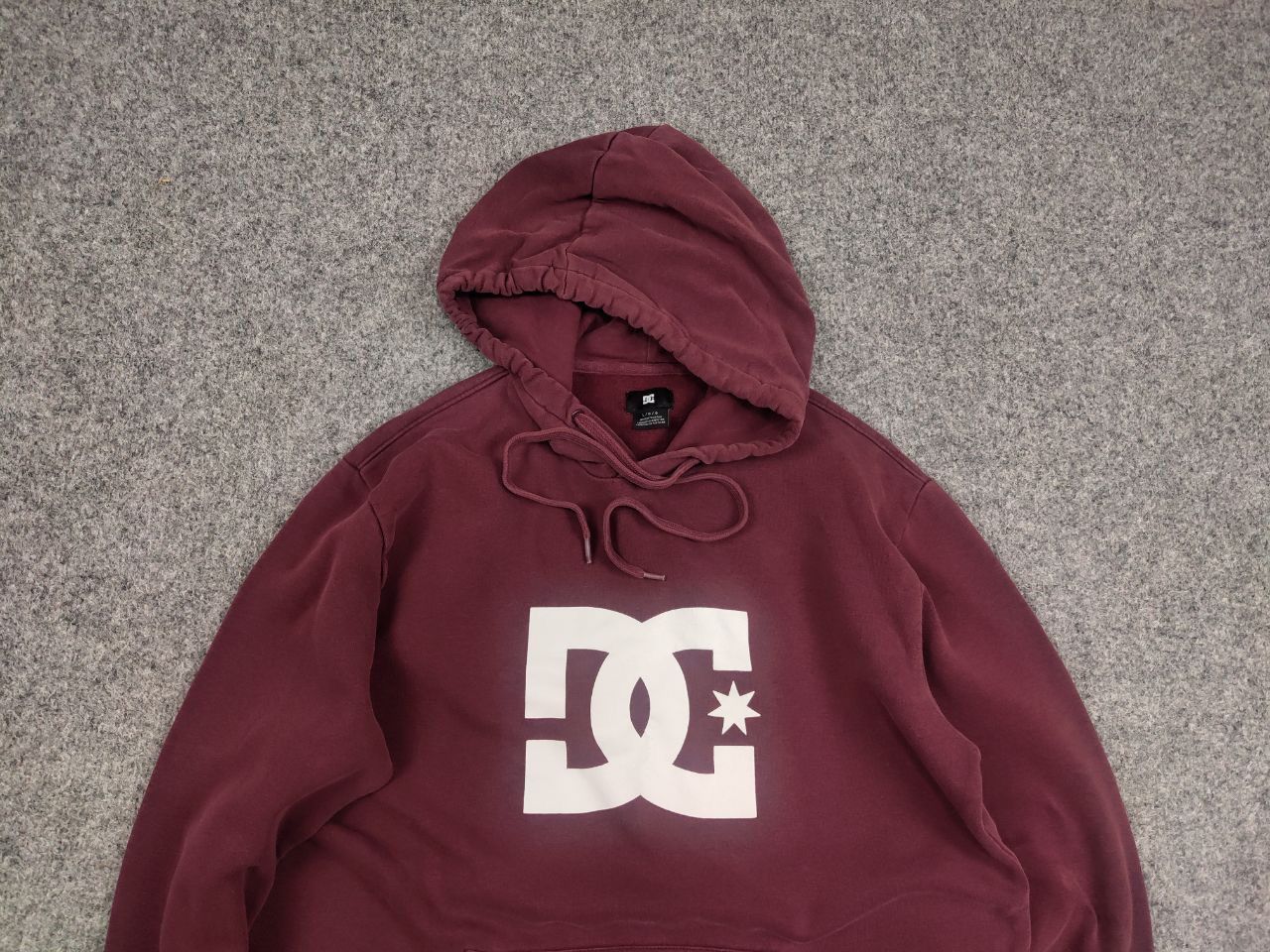 DC Vintage DC Hoodie Big Logo Baggy Burgundy y2k 90s Size US L / EU 52-54 / 3 - 3 Thumbnail