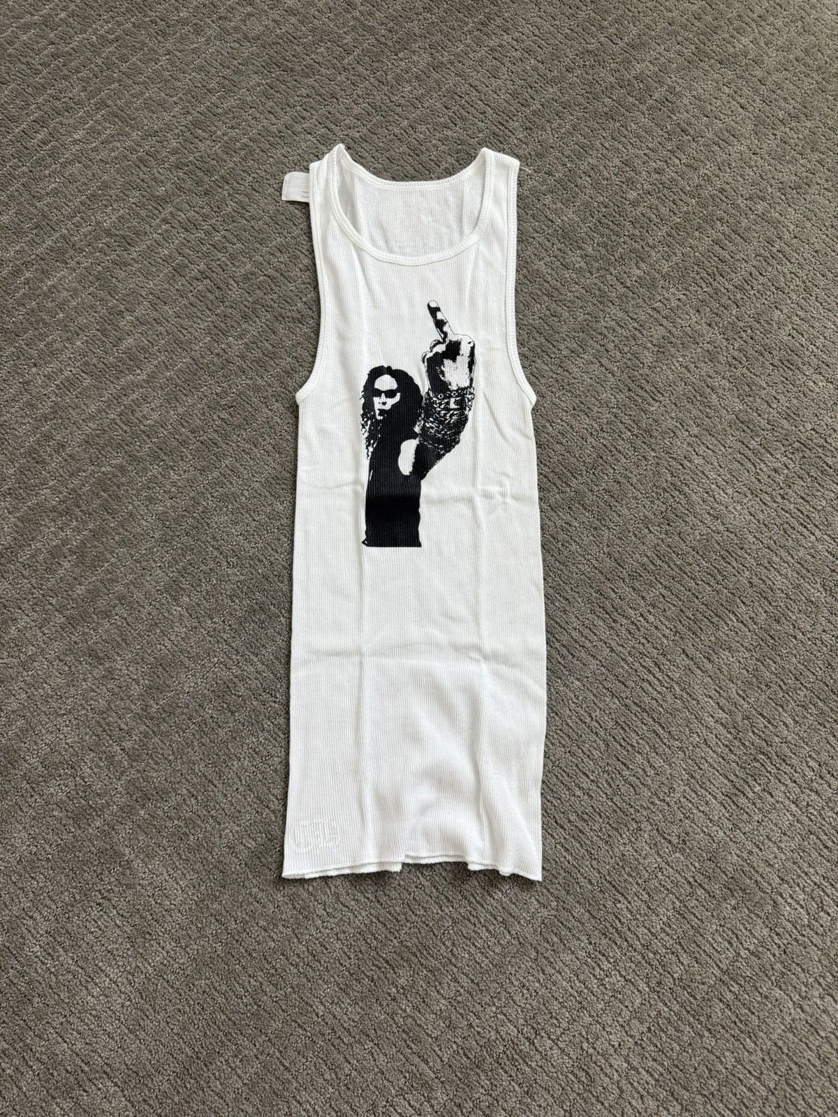 Chrome Hearts RICHARD STARK MIDDLE FINGER TANK TOP WHITE Size US M / EU 48-50 / 2 - 1 Thumbnail