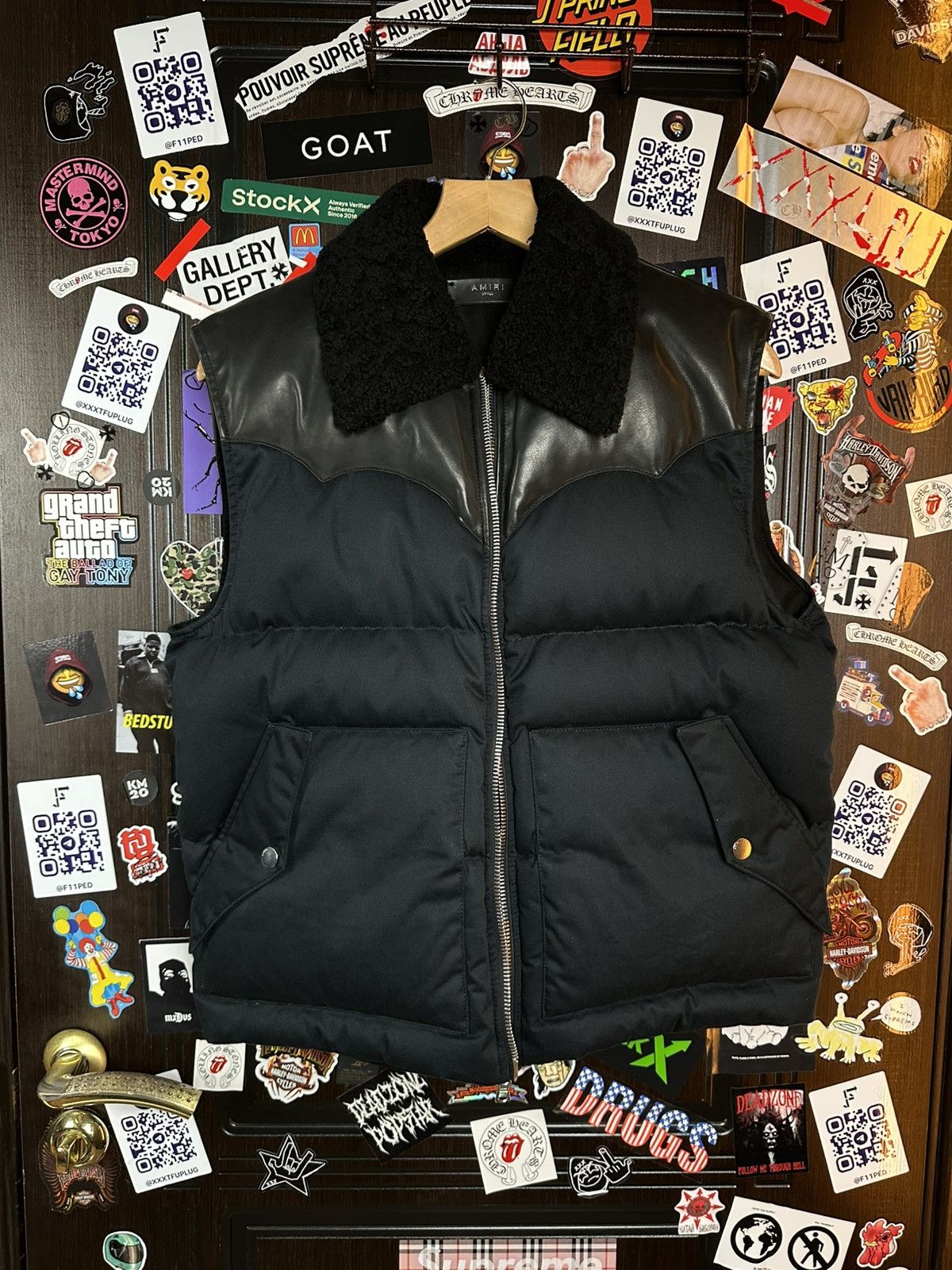 Amiri Amiri Leather Embellished Vest Sherpa Size US S / EU 44-46 / 1 - 2 Thumbnail