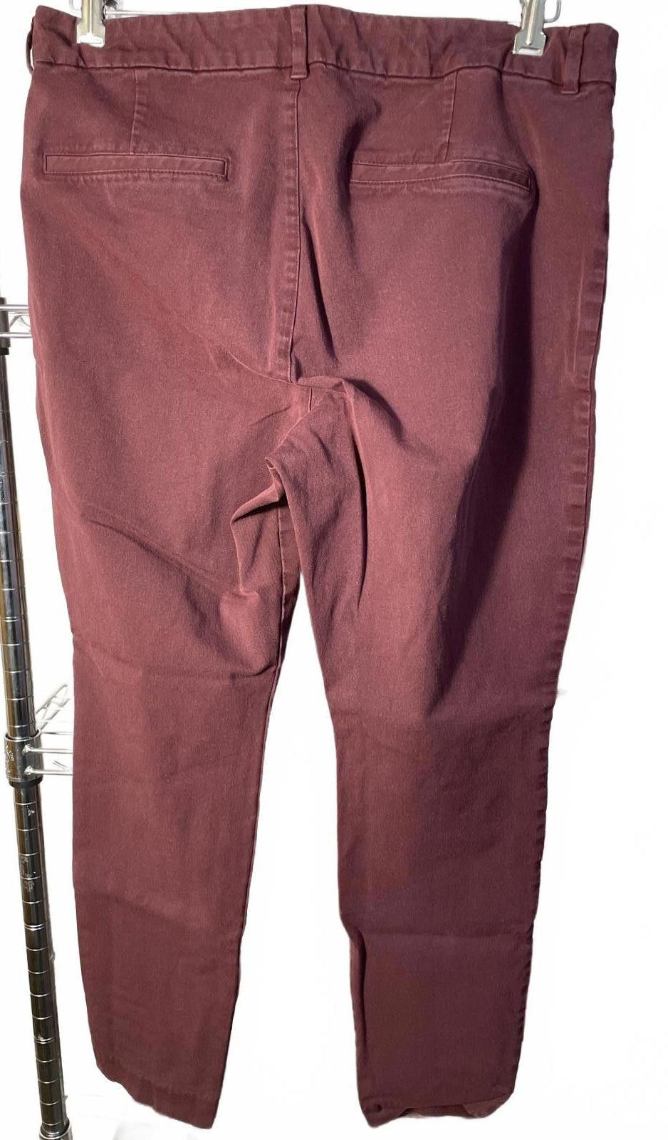 Old Navy Old Navy Dress Pants Women's 14 Burgundy Maroon High Rise Size 36" / US 14 / IT 50 - 5 Thumbnail
