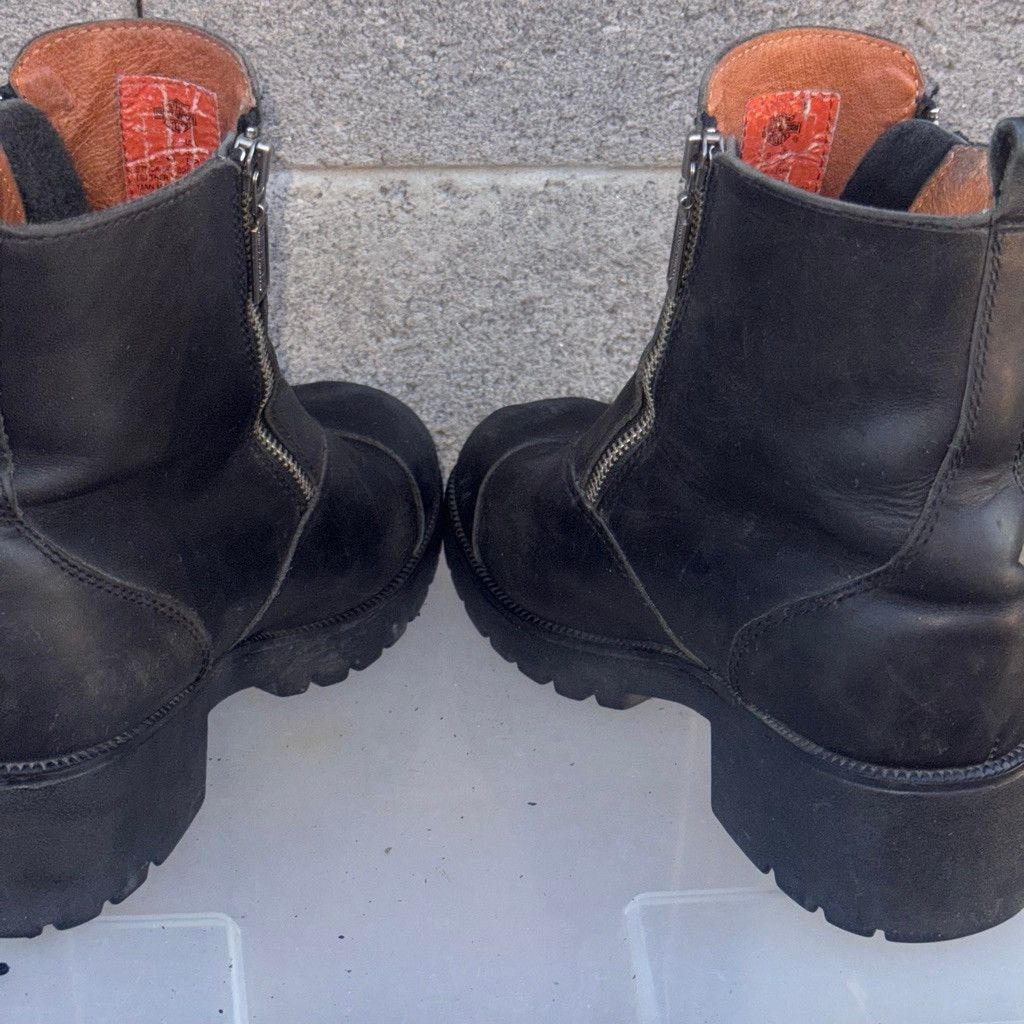 Harley Davidson Harley-Davidson Leather Chunky Double Zip Ankle Boots Size 9 Size US 9 / IT 39 - 5 Thumbnail