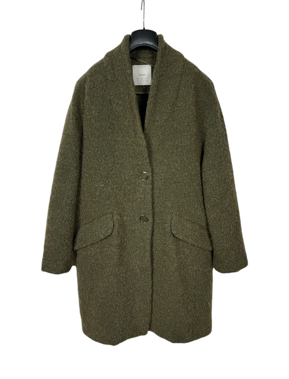 Pinko Pinko Lana Wool- Cotton Coat size US10 Size L / US 10 / IT 46 - 13 Thumbnail
