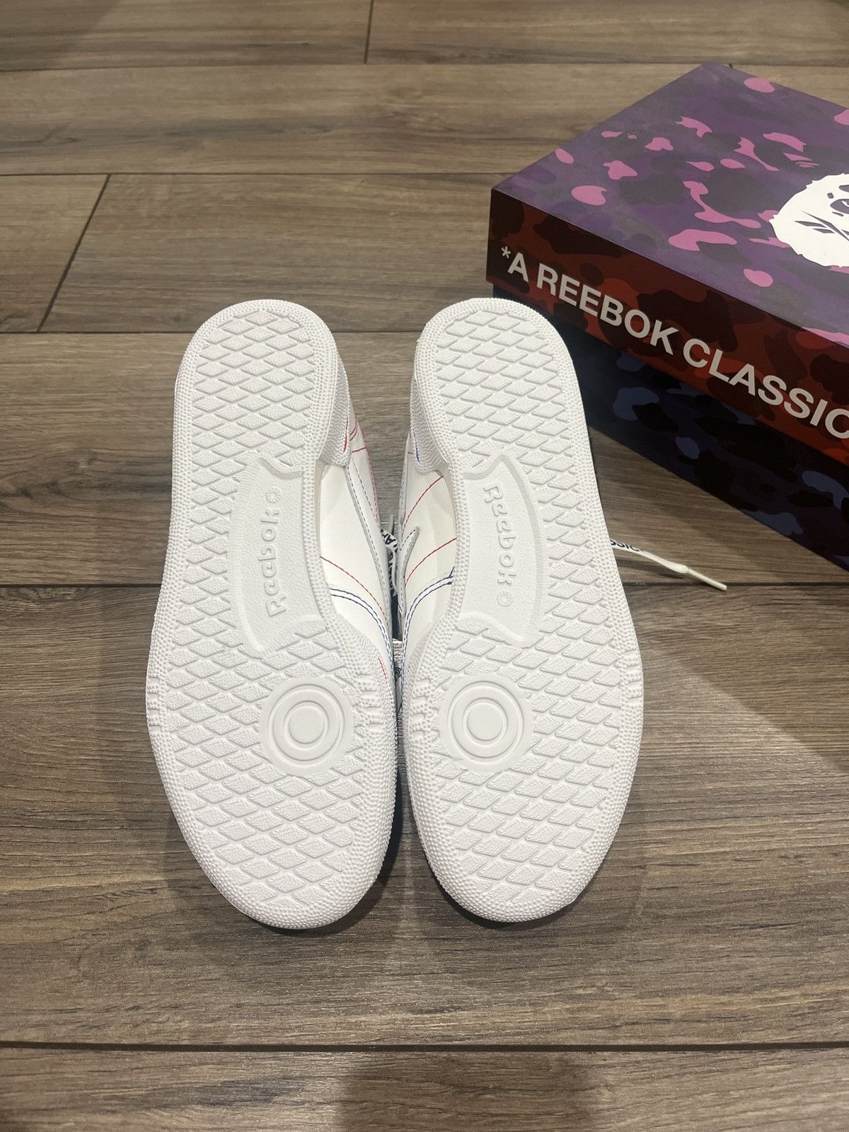 Bape × Reebok Reebok BAPE x Club C 85 ‘White’ (2022) Size US 6.5 / EU 39-40 - 7 Thumbnail
