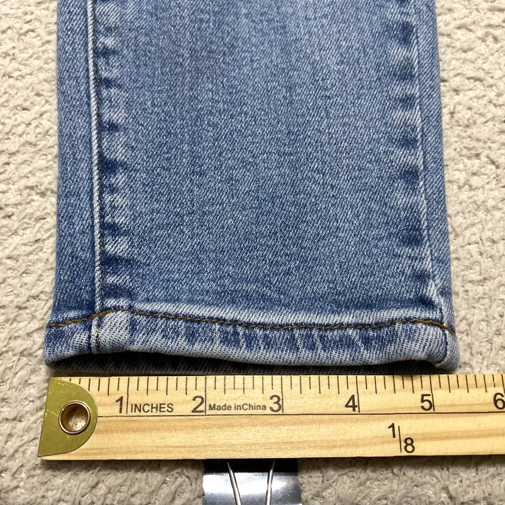 Denime Judy Blue Jeans Womens Jeans Distressed 5-Pocket Skinny Mid Rise Blue Denim Distress Size 34" / US 12 / IT 48 - 2 Thumbnail