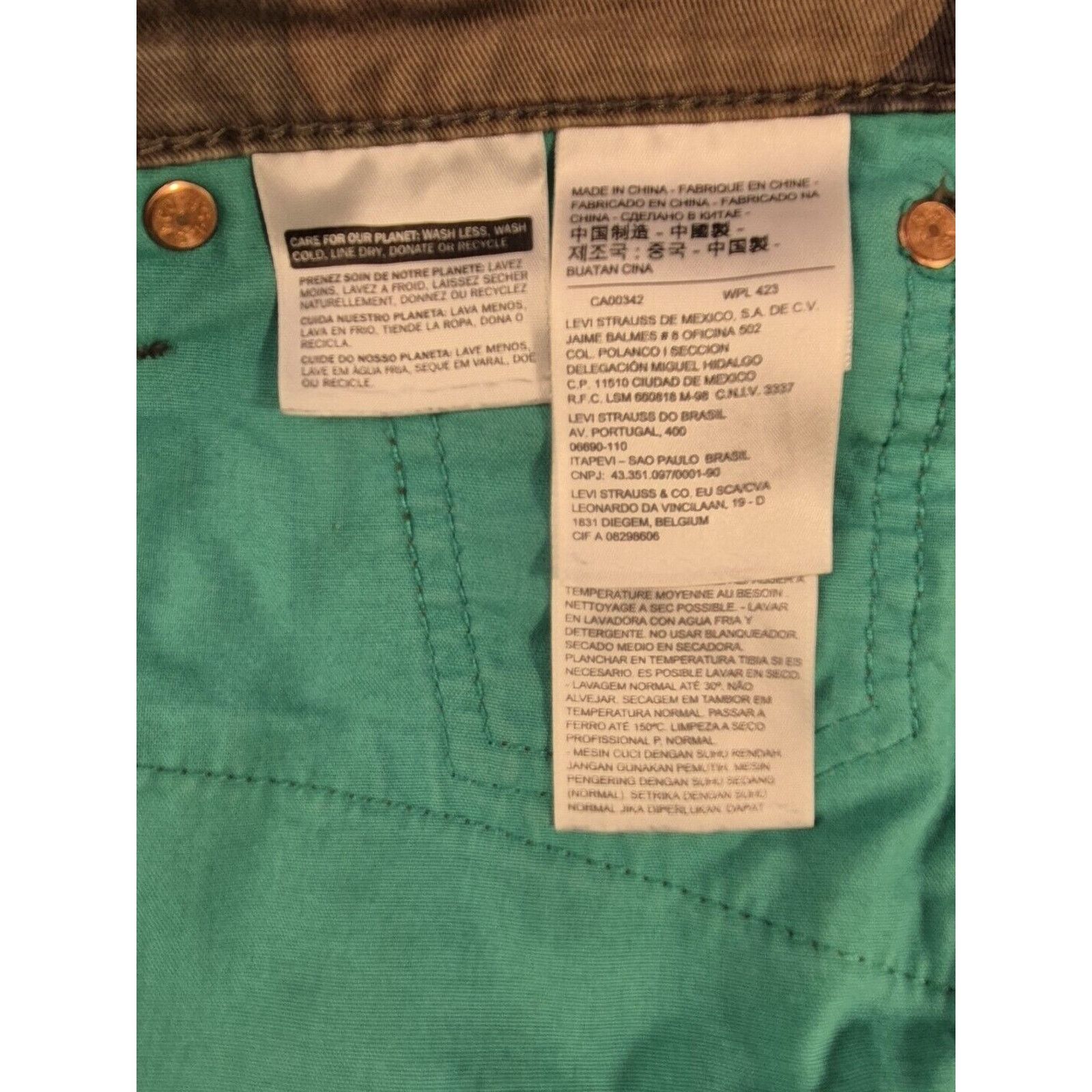 Levi's Levi’s 511 Women Camo Jeans Retro Woodland 31x32 Size 31" - 11 Thumbnail