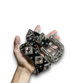 B.B. Simon Block Crystal Belt