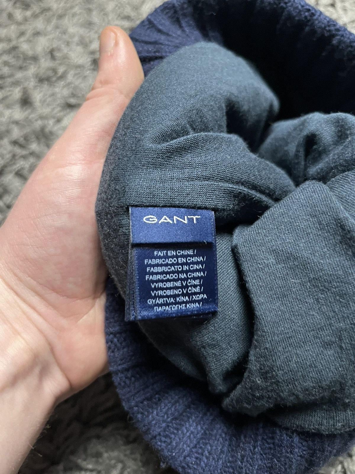 Gant GANT Embroidered Shield Beanie - Dark Blue Wool 80% Size ONE SIZE - 5 Thumbnail
