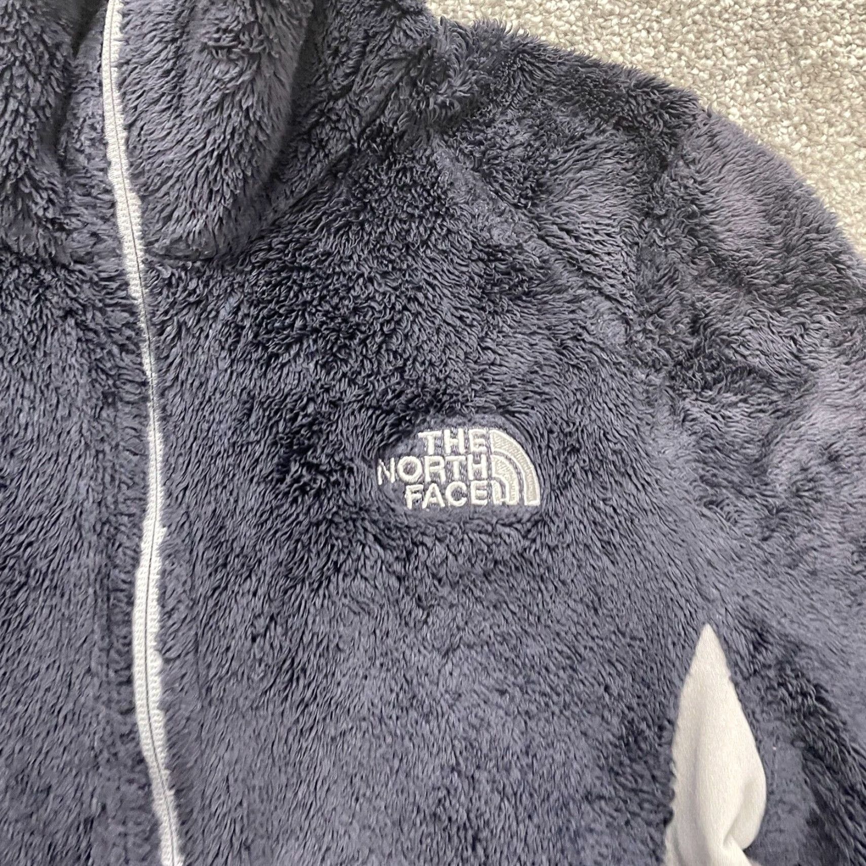 The North Face The North Face Jacket Women XS The North Face Osito C663 Fleece Mid-Length Long Sleeve Zip Pocket Blue White Full Zip Size XS / US 0-2 / IT 36-38 - 6 Thumbnail