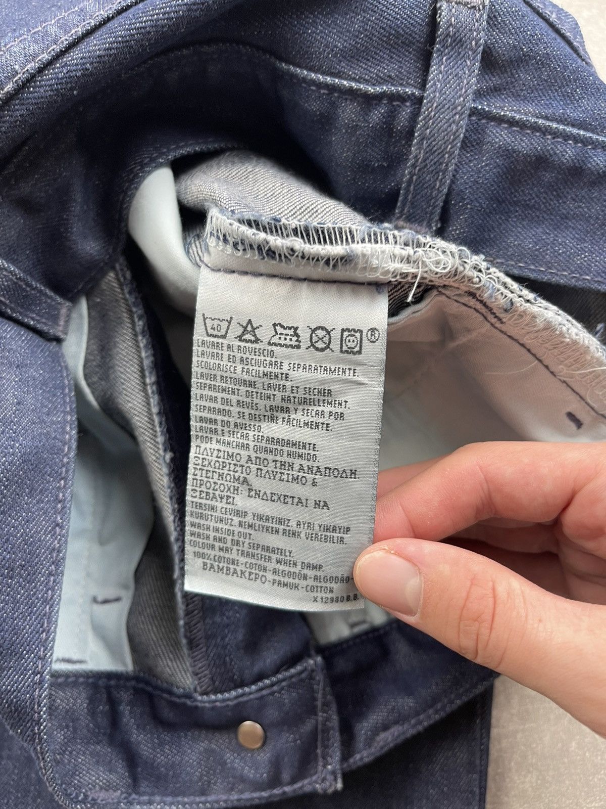 Levi's Vintage Clothing × Vintage Levi’s 525 Archives STA-Prest Navy Flared Boot Cut Jeans Size US 29 - 12 Thumbnail