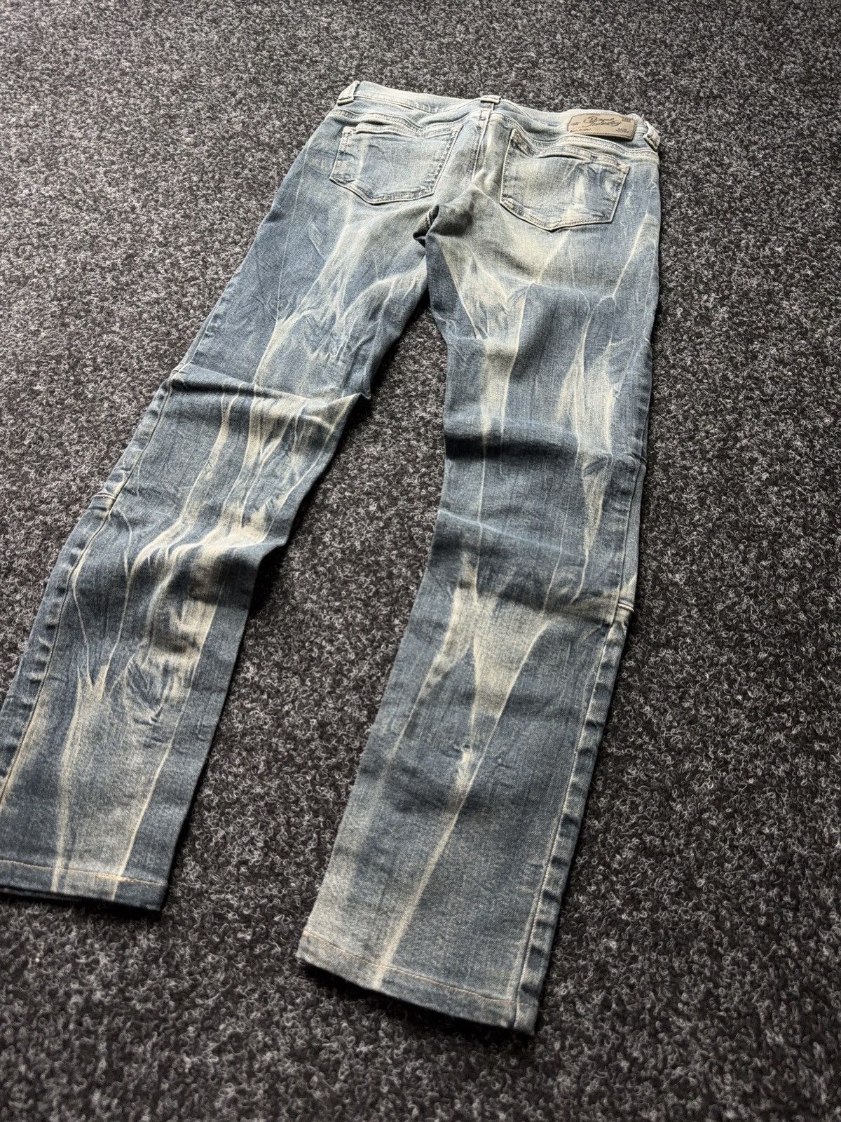 Diesel Diesel Jegonfire Opium 00s Y2K Faded Biker Skinny Jeans W27 Size 27" / US 4 / IT 40 - 12 Thumbnail