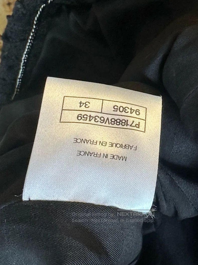 Chanel Chanel 22-year-old black lapel pearl rhinestone jacket Size XXS / US 00 / IT 34 - 4 Thumbnail