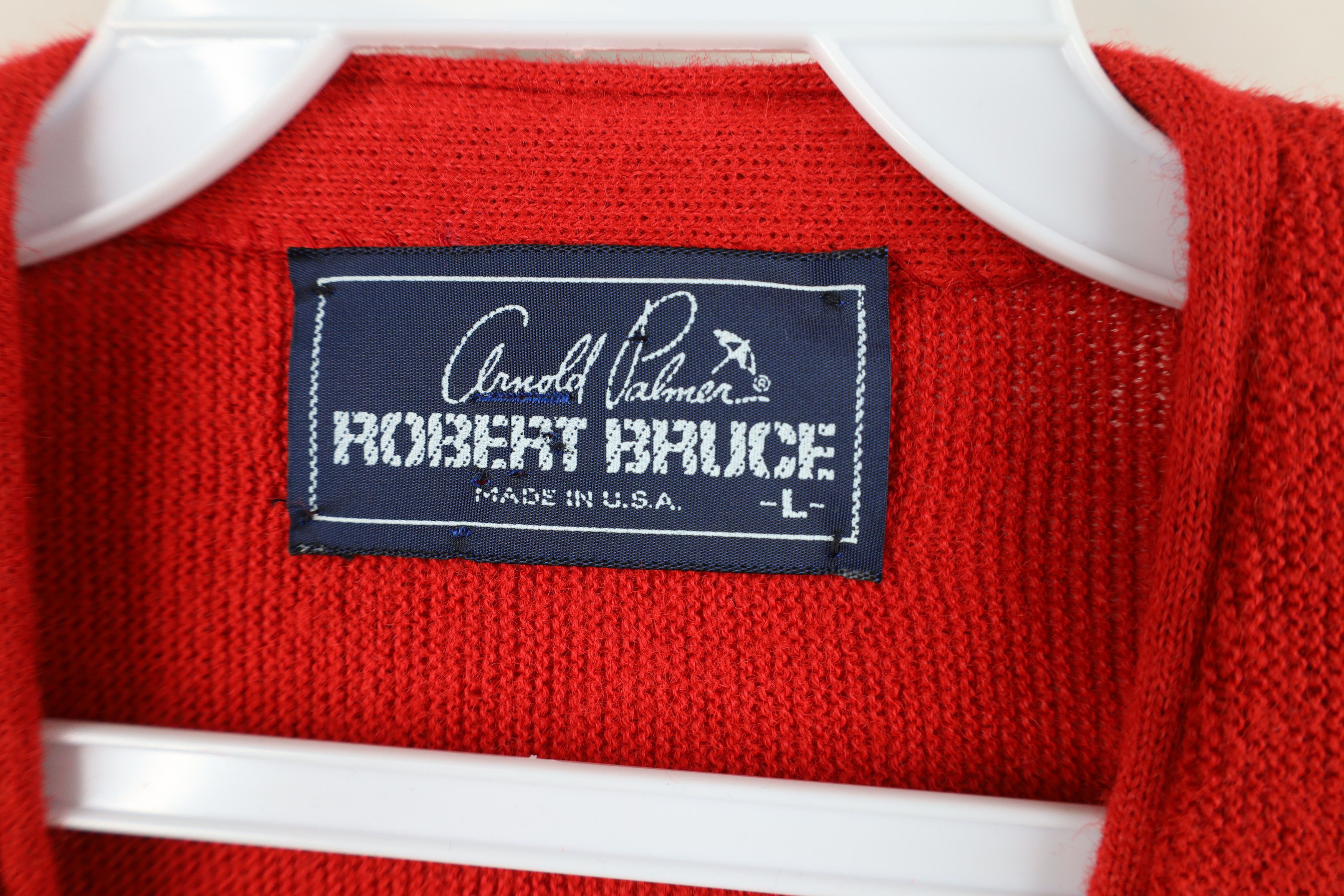 Vintage Vintage 70s Streetwear Cobain Knit Cardigan Sweater Red USA Size US L / EU 52-54 / 3 - 6 Thumbnail