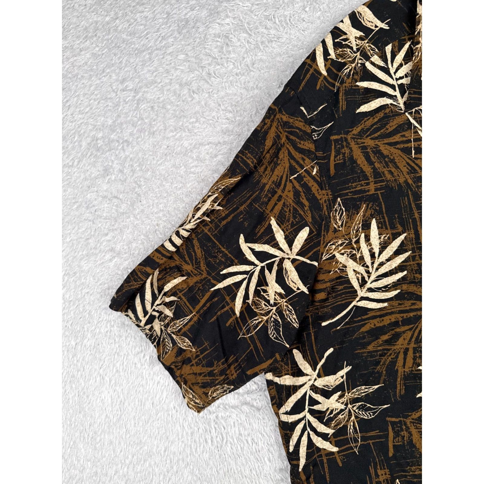 Vintage VINTAGE Axcess Shirt Mens XL Black Floral Leaf Hawaiian Button-Up Rayon Size US XL / EU 56 / 4 - 3 Thumbnail