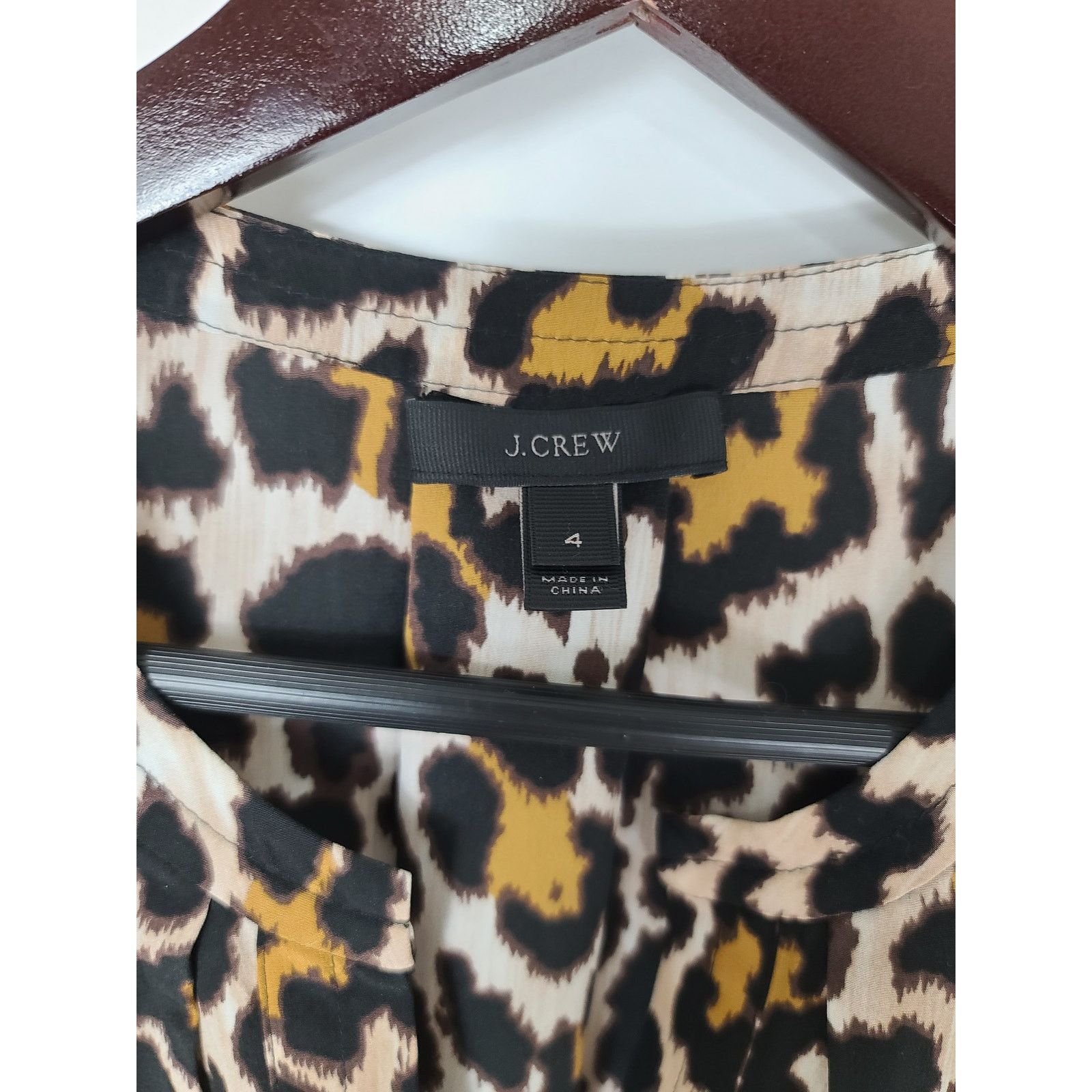 J.Crew J. Crew pleated leopard shell top Size 4 Size S / US 4 / IT 40 - 3 Thumbnail