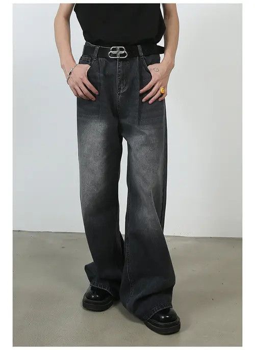 Hypebeast × Japanese Brand Men's vintage mid-rise washed loose straight jeans Size US 32 / EU 48 - 2 Thumbnail