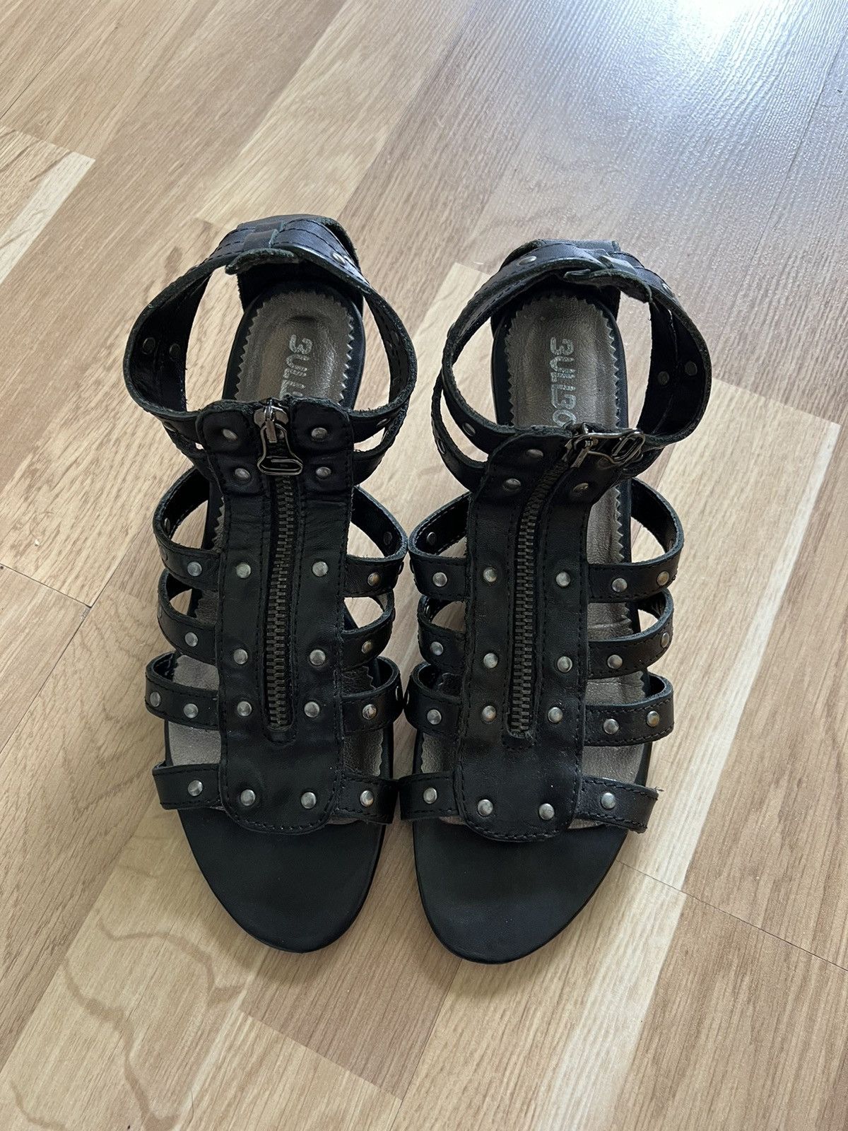 A.S.98 × Vintage Vintage as98 style avant garde leather sandals 90s Size US 9 / IT 39 - 5 Thumbnail