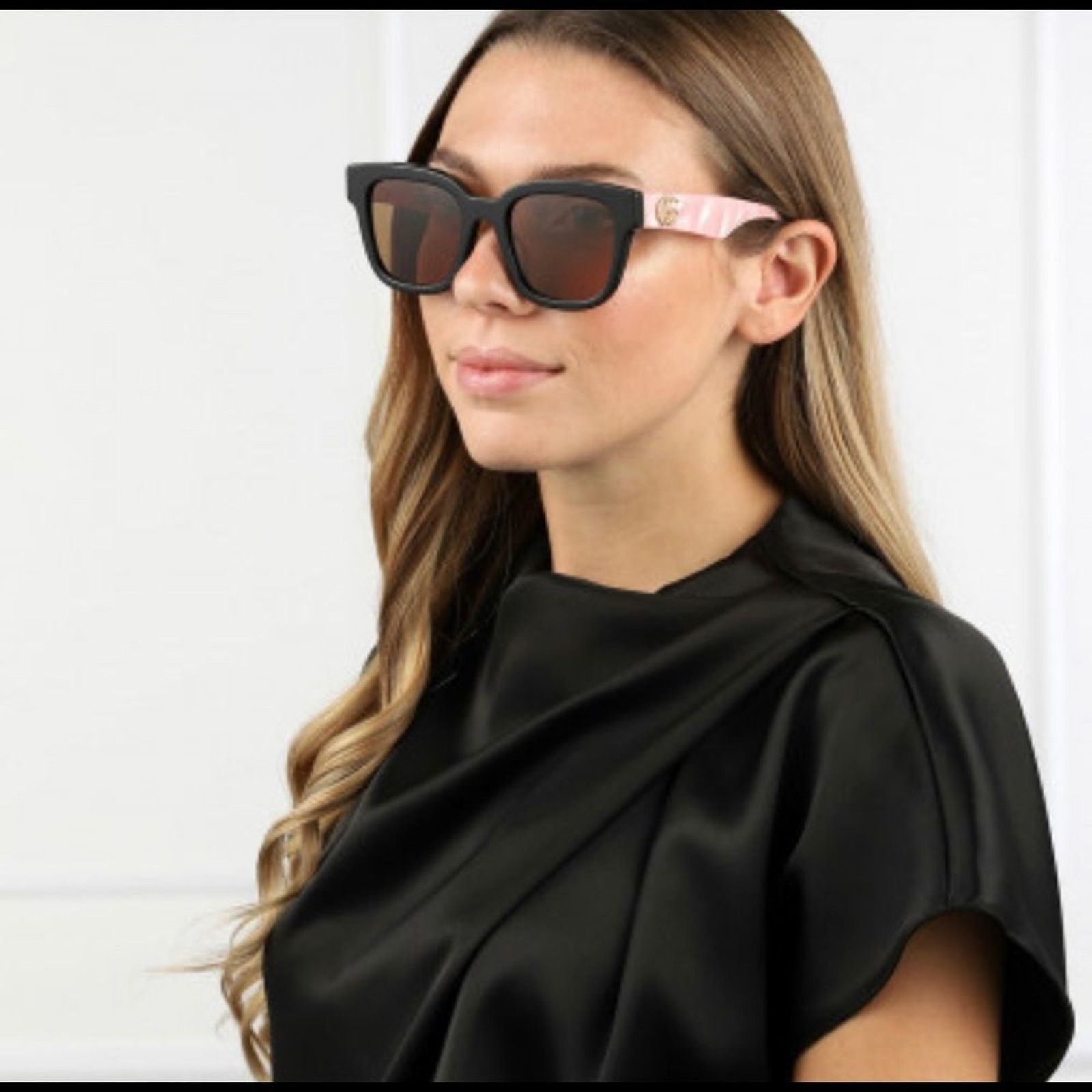 Gucci NEW GUCCI GG0998S 005 Black/Pink/Brown Women Sunglasses Size ONE SIZE - 11 Thumbnail