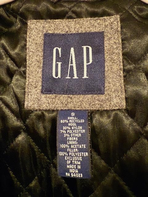 Gap GAP WOOL BLEND GRAY PEACOAT QUILT LINED SINGLE BREAST MEN S Size US S / EU 44-46 / 1 - 4 Thumbnail