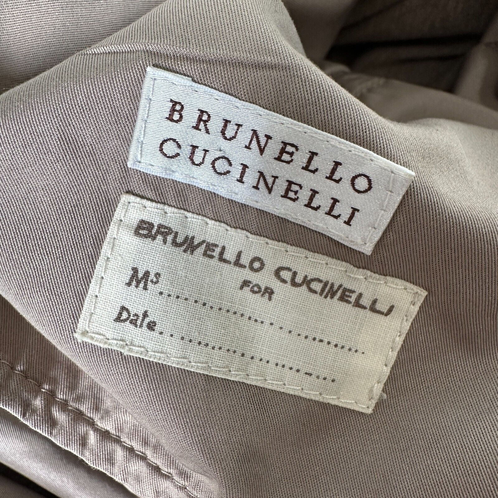 Brunello Cucinelli Brunello Cucinelli Taupe Snap Zip Cinch-Waist Jacket 46 Size L / US 10 / IT 46 - 11 Thumbnail