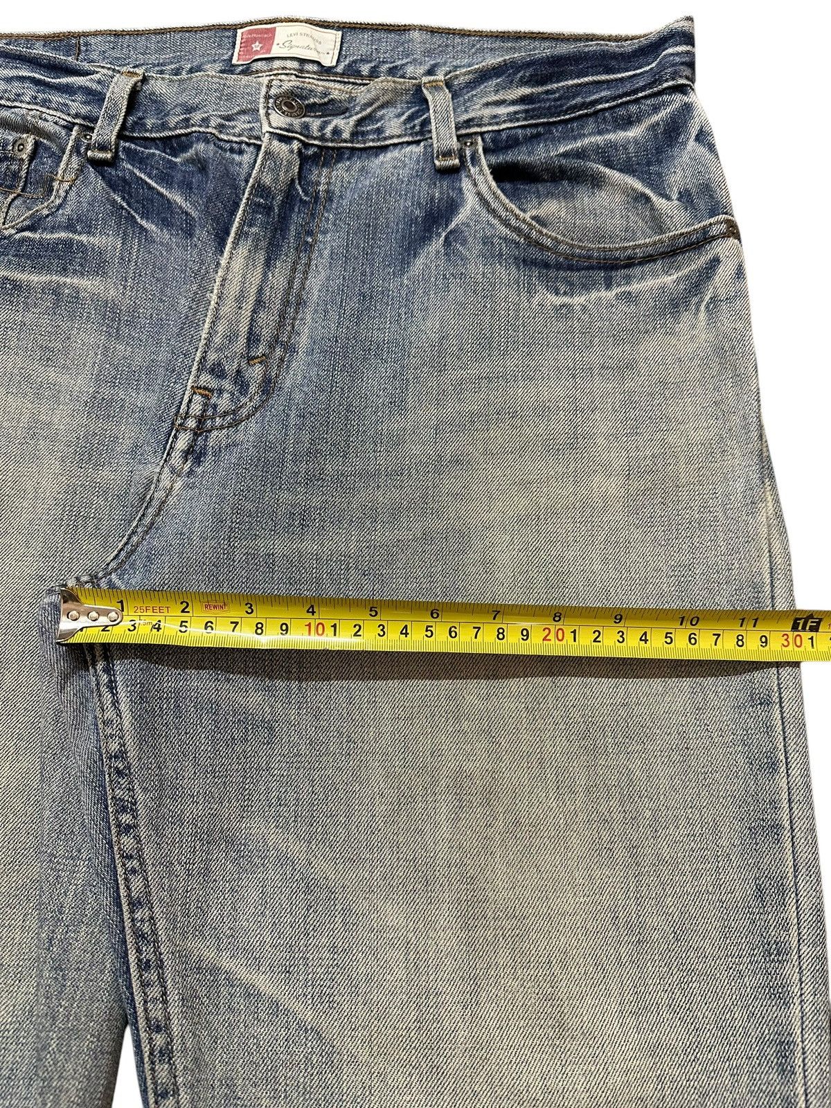 Levi's Vintage 90s Levis Signature Faded Wash Distress Baggy Jeans Size US 34 / EU 50 - 16 Thumbnail