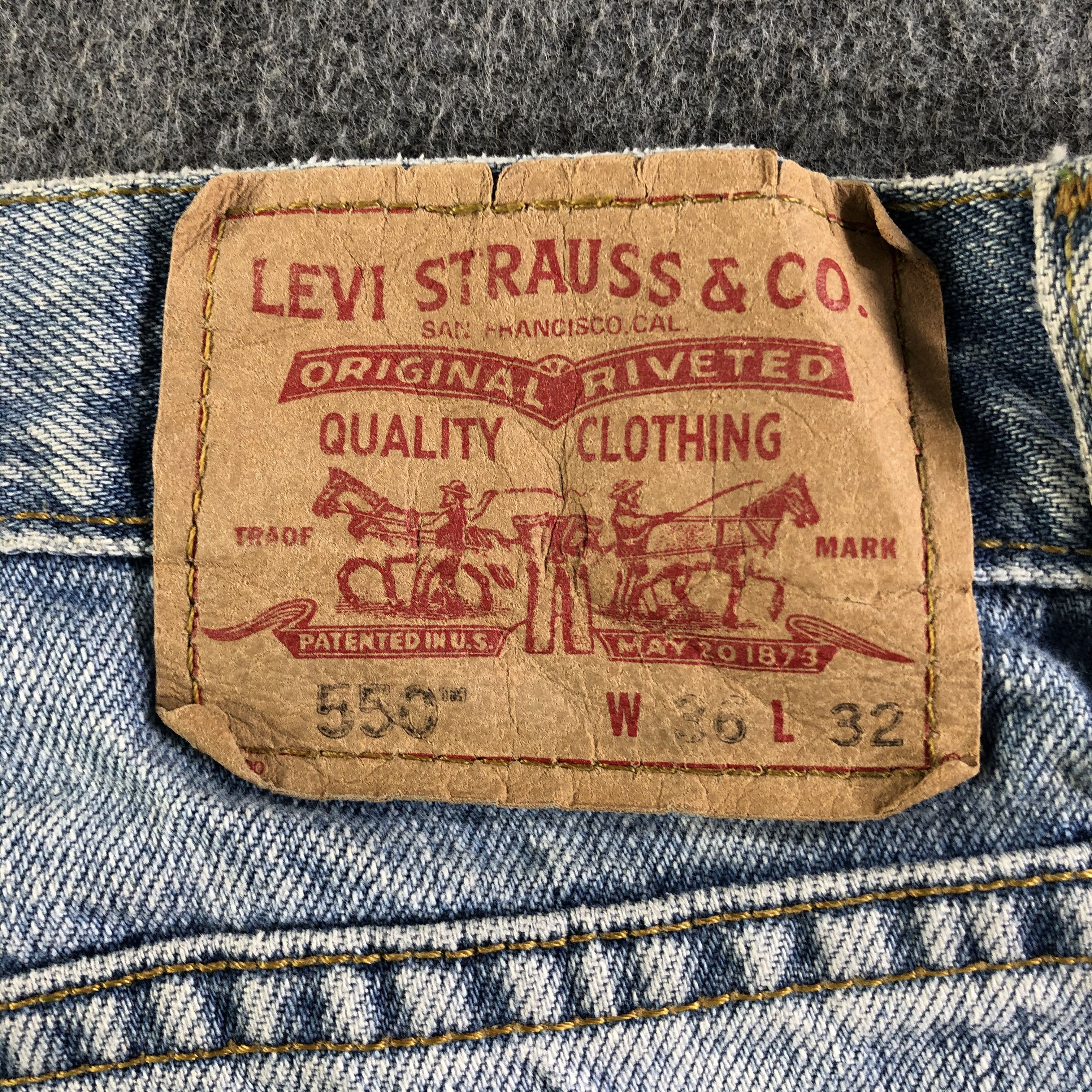 Levi's Vintage Blue Wash Levis 550 Jeans-J4360 Size US 35 - 5 Thumbnail