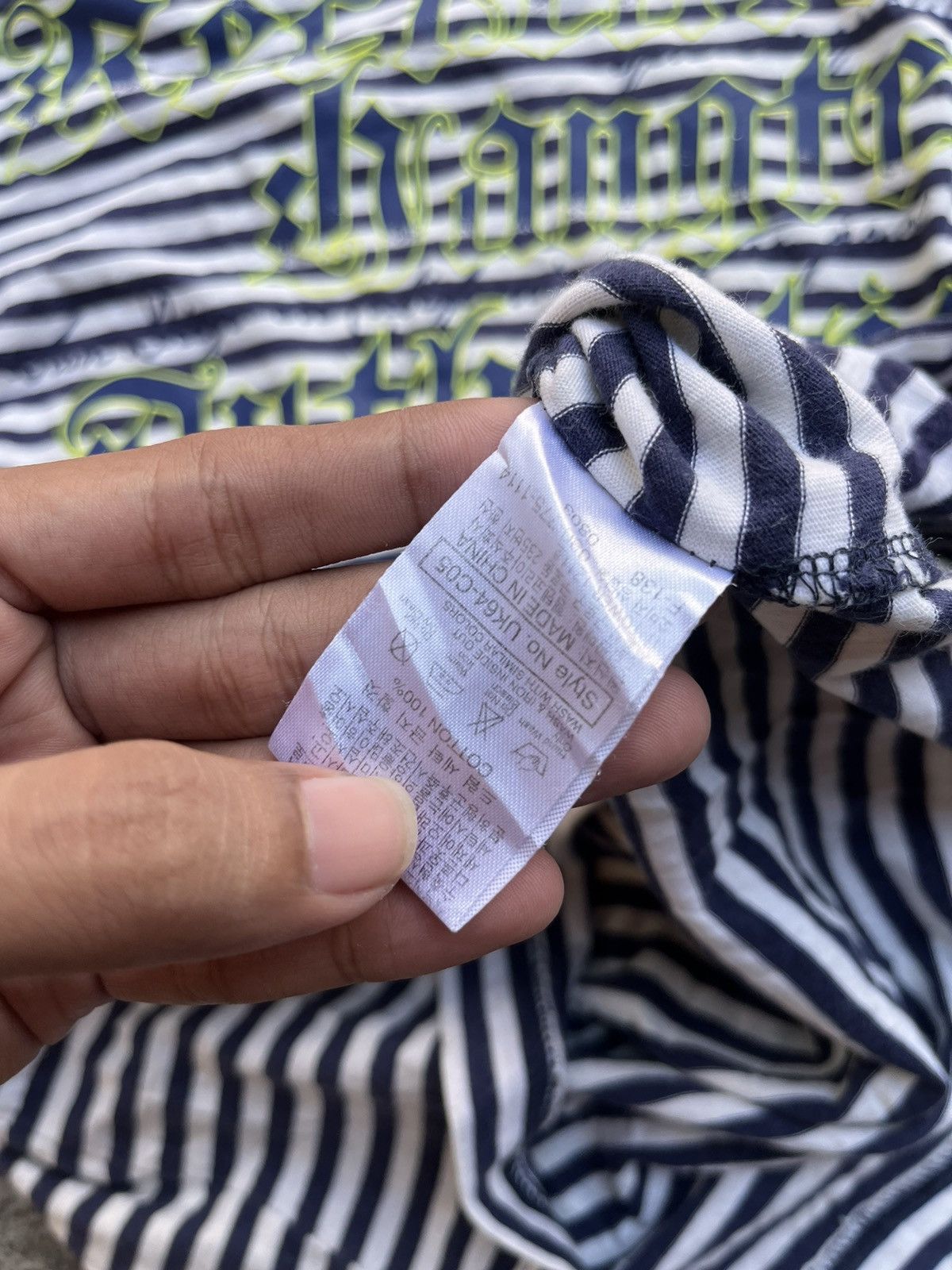Beauty Beast × Japanese Brand JAPANESE HANGTEN POEM TRIBAL STRIPED TEE Size US S / EU 44-46 / 1 - 2 Thumbnail