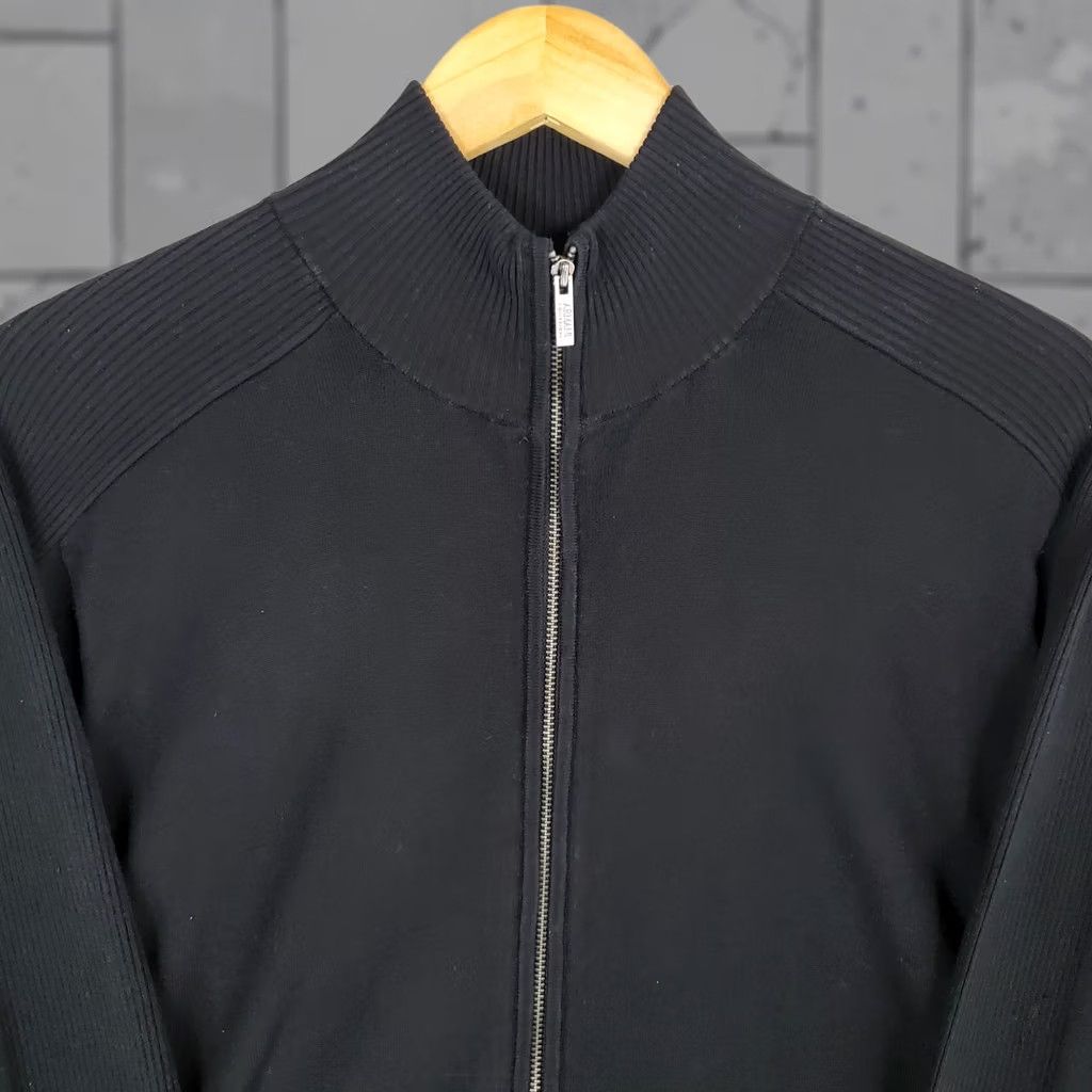 Armani ARMANI COLLEZIONI Mens Silk Blend Full Zip Cardigan Jacket Sweater Black Medium Size US M / EU 48-50 / 2 - 1 Thumbnail