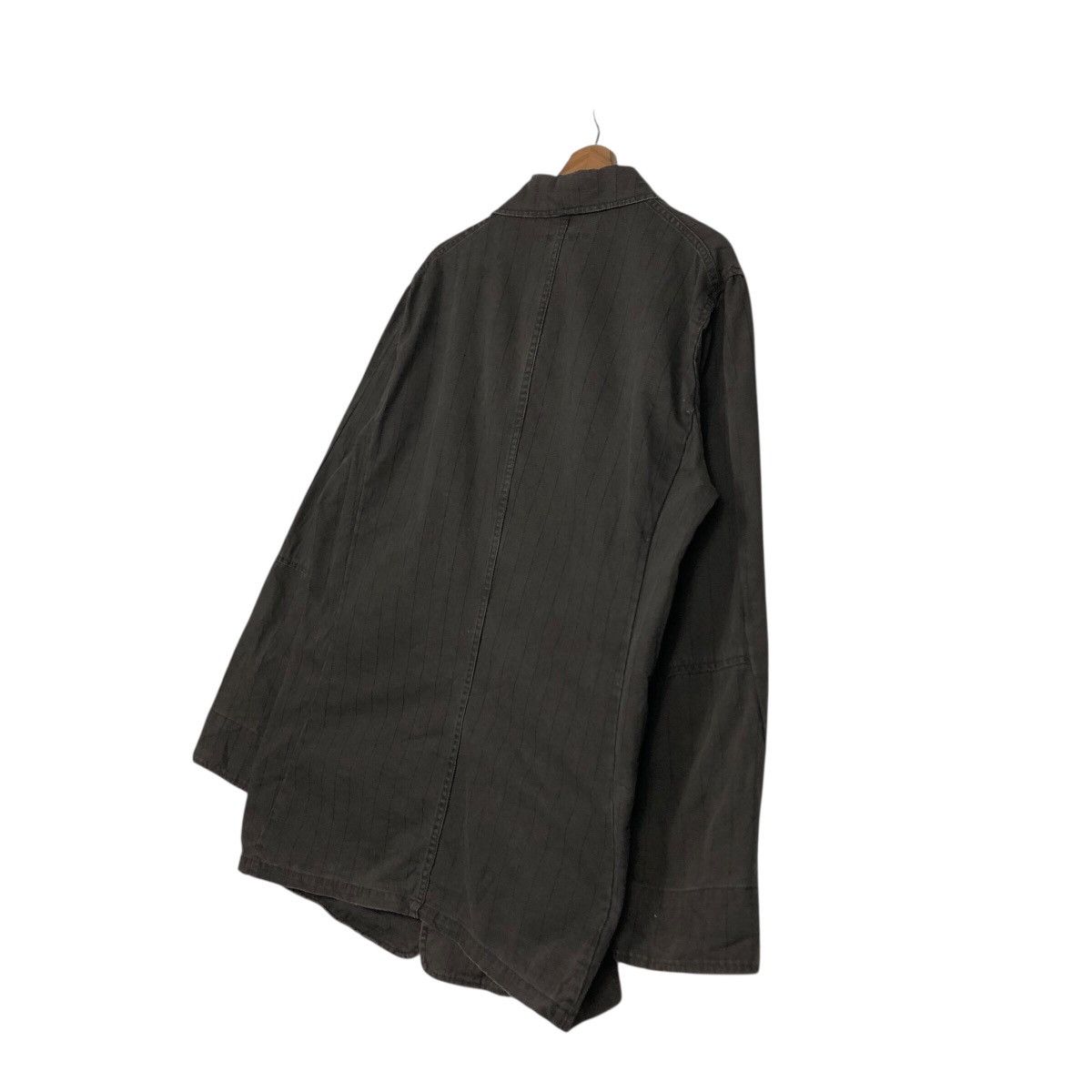 Japanese Brand Scyes Pinstripe Lightweight Mac Jacket Issey Miyake Hickory Size US L / EU 52-54 / 3 - 11 Thumbnail