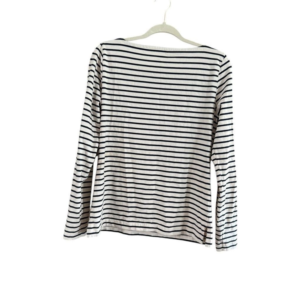 Other J. Crew Black and White Fitted Long Sleeve Tee Size M / US 6-8 / IT 42-44 - 8 Thumbnail