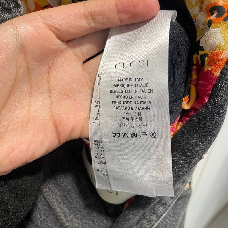 Gucci Gucci Size OS Denim color-blocked embroidery pattern inside Size US XS / EU 42 / 0 - 4 Thumbnail