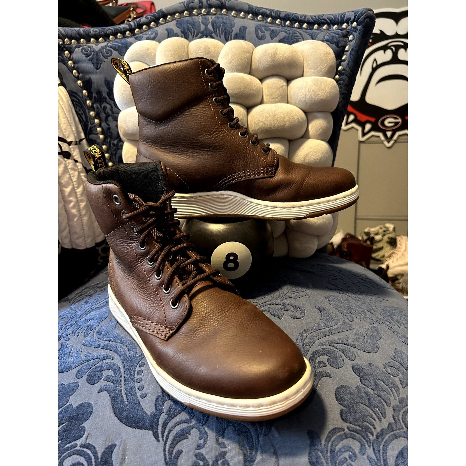 Dr. Martens Dr Martens Dark Brown Rigal Size 9/EU 41 Size US 9 / IT 39 - 1 Thumbnail