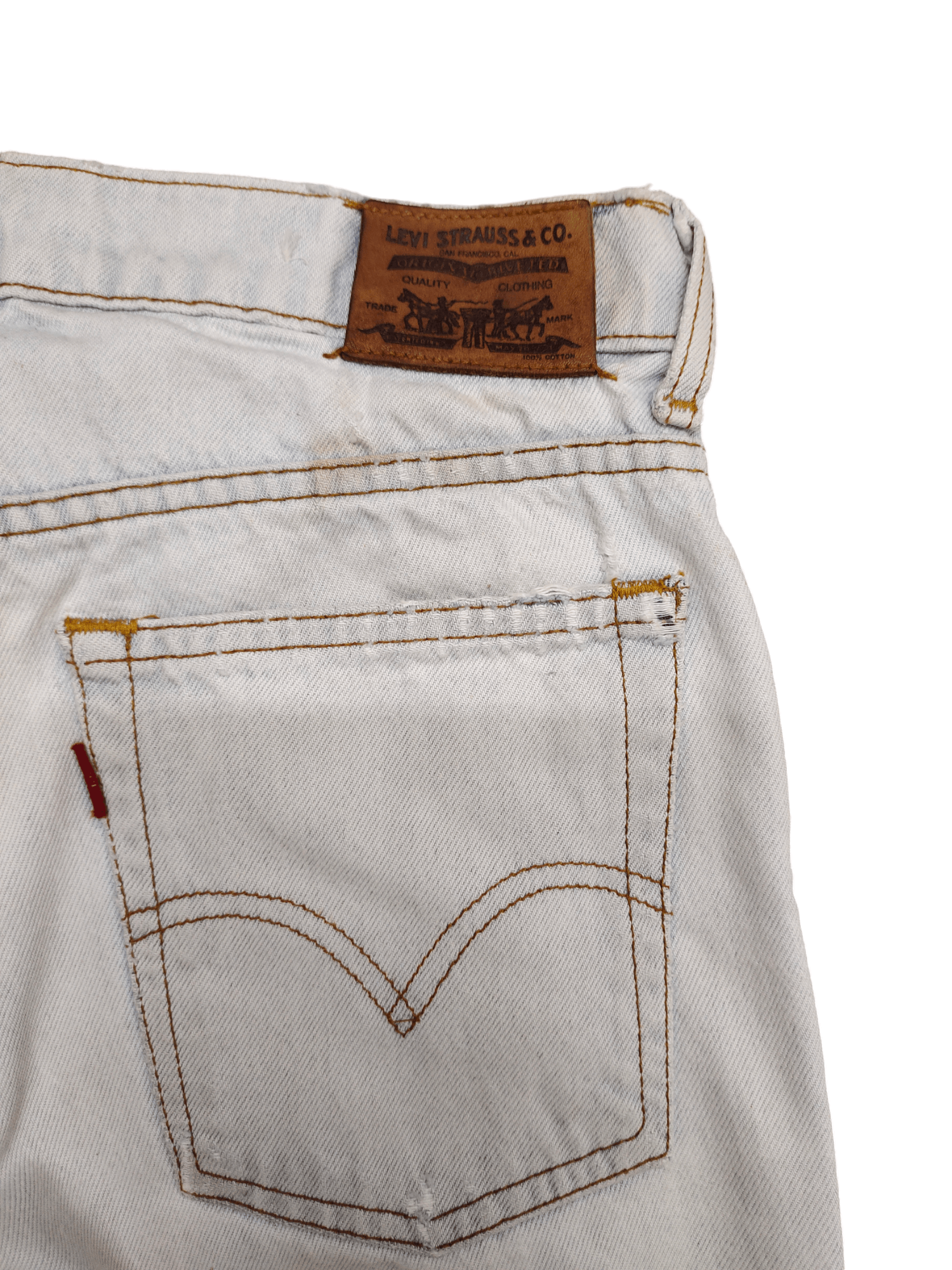 Levi's Vintage Levis 359 Light Wash Distress Faded Denim Jeans Size US 28 / EU 44 - 12 Thumbnail