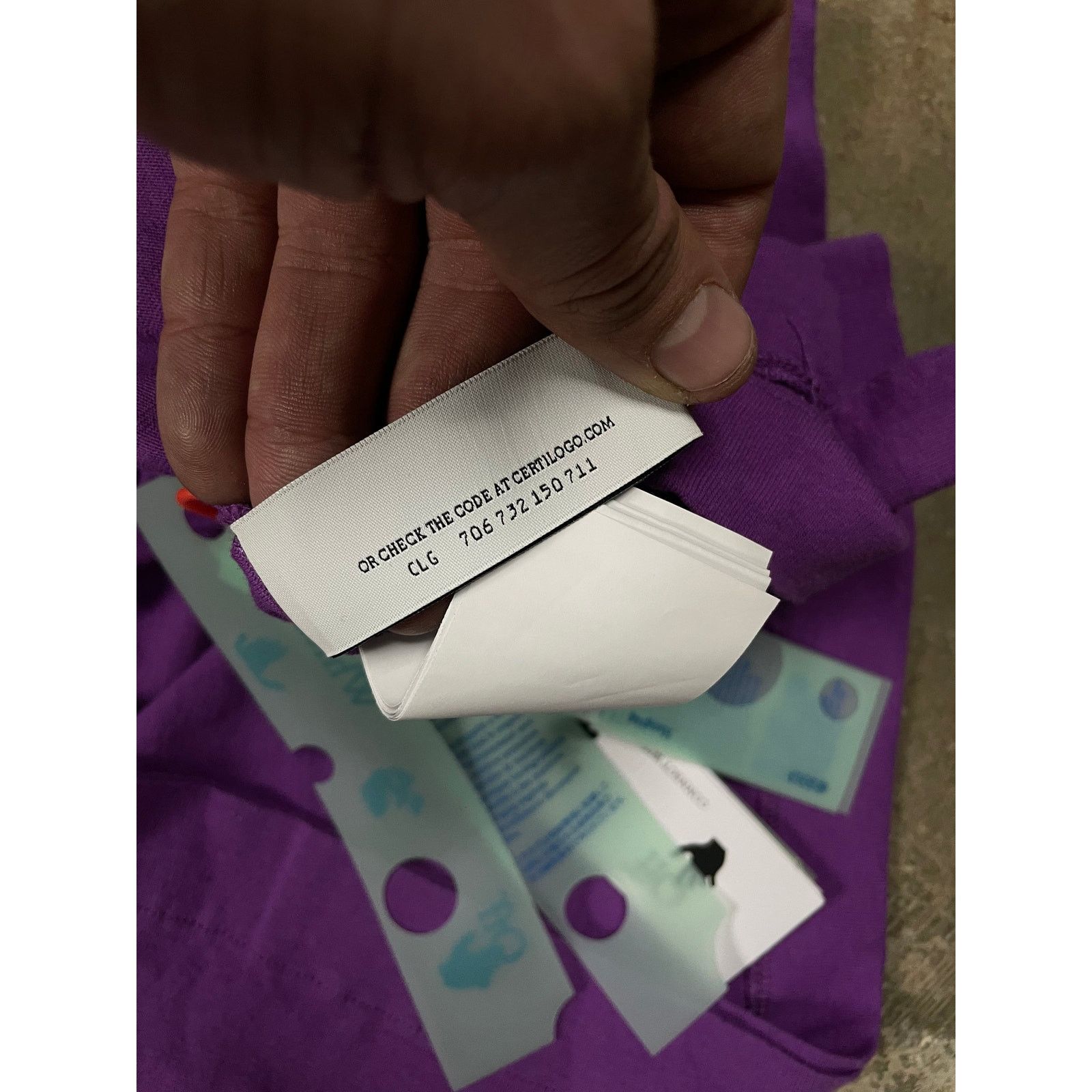 Off-White Off White Purple Jumbo Arrow Double LS Tee XL Size US XL / EU 56 / 4 - 9 Thumbnail