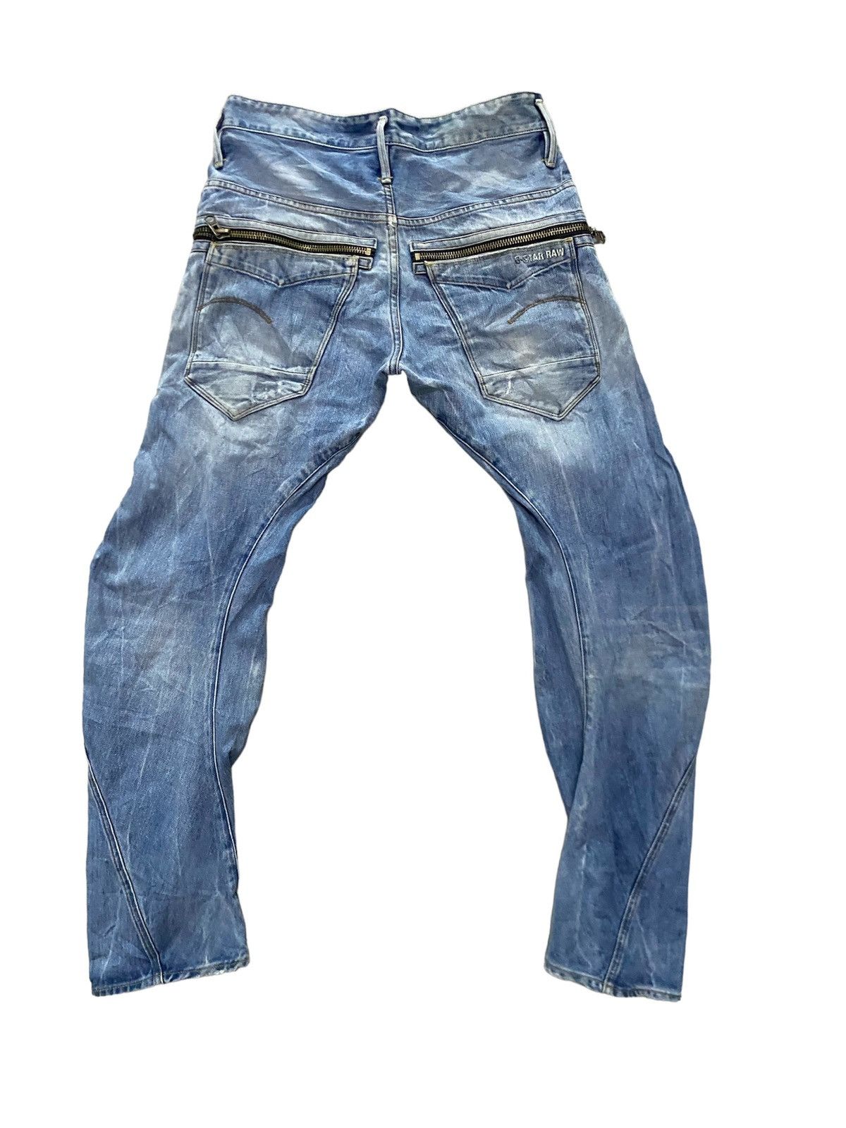 G-Star × Japanese Brand Distress Ripped Style G Star Slim Type Design Size US 29 - 4 Thumbnail