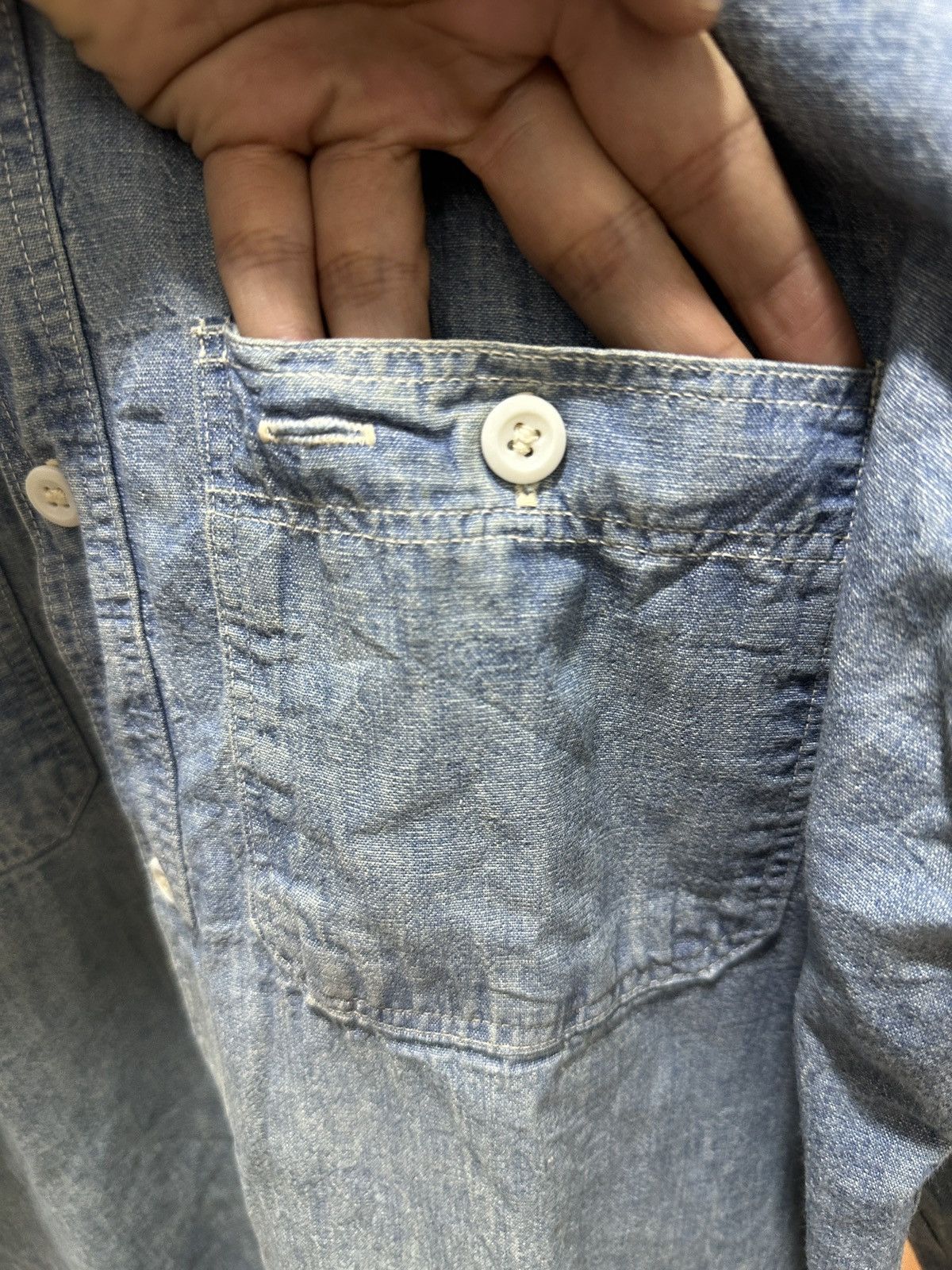 Warehouse Warehouse Japan Selvedge Denim Work Shirt Size US L / EU 52-54 / 3 - 7 Thumbnail