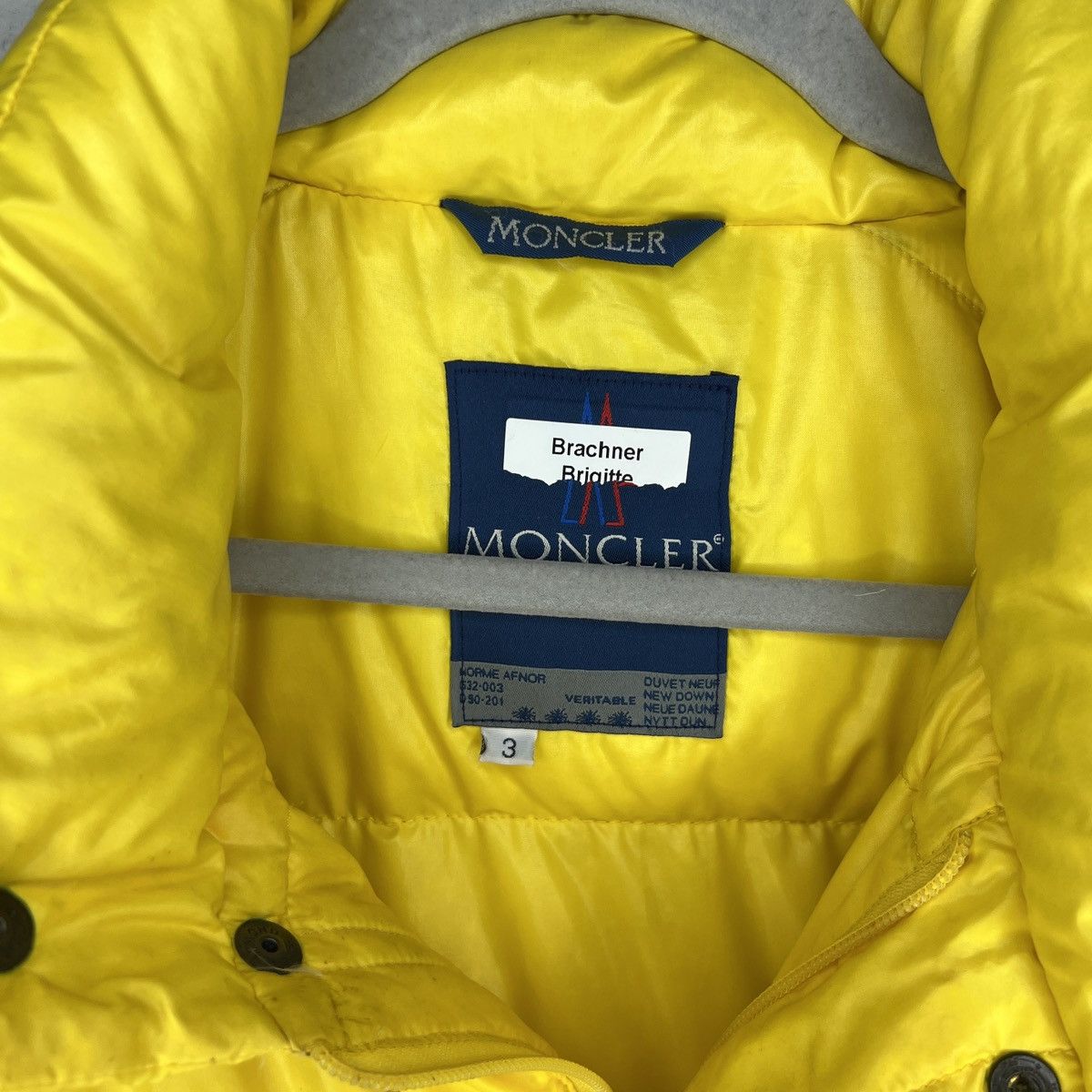 Moncler × Vintage Vintage 90s Moncler Puffer Down Jacket Yellow Rare Hype Size US L / EU 52-54 / 3 - 6 Thumbnail