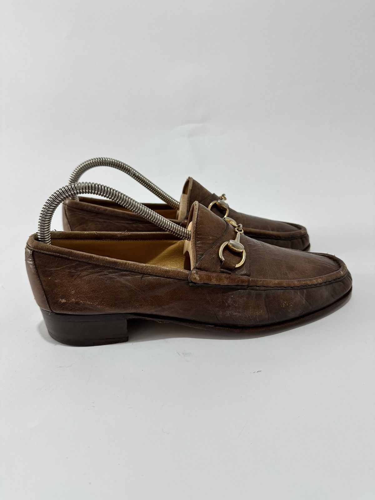 Gucci × Vintage Gucci Brown Leather Horsebit Loafers Size 42 Size US 9 / EU 42 - 3 Thumbnail